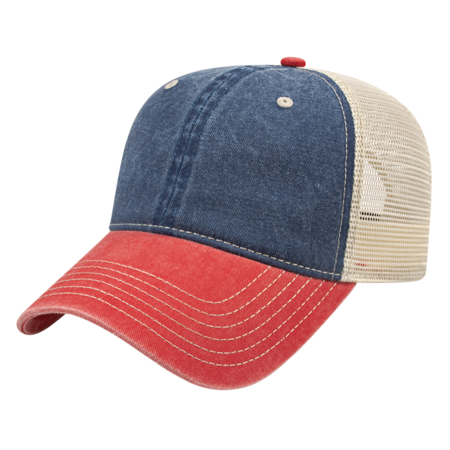 Picture of Washed Pigment Dyed Trucker Cap
