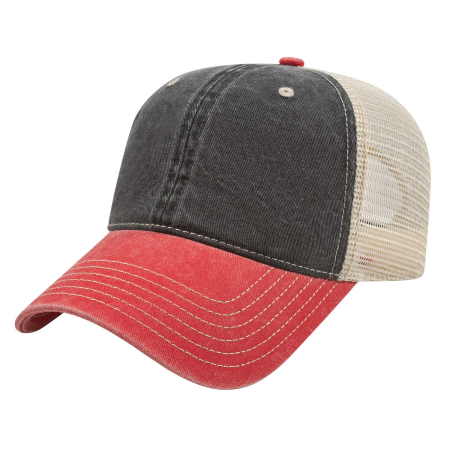 Picture of Washed Pigment Dyed Trucker Cap