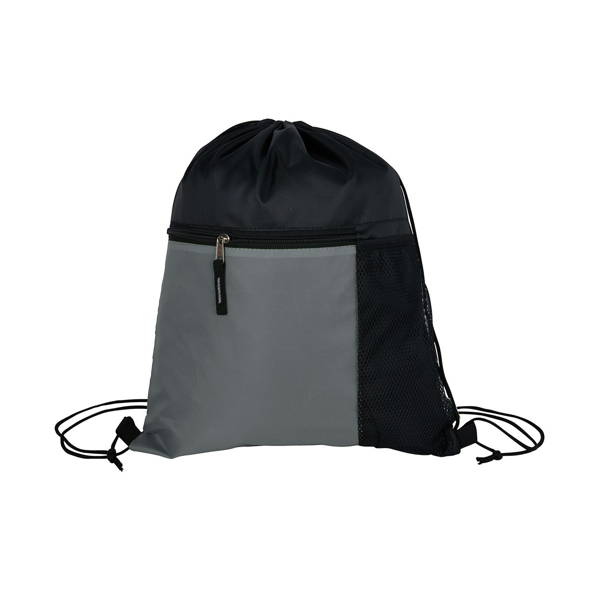 Picture of Manchester Recycled (RPET) Drawstring Bag With Zippered & Mesh Pockets