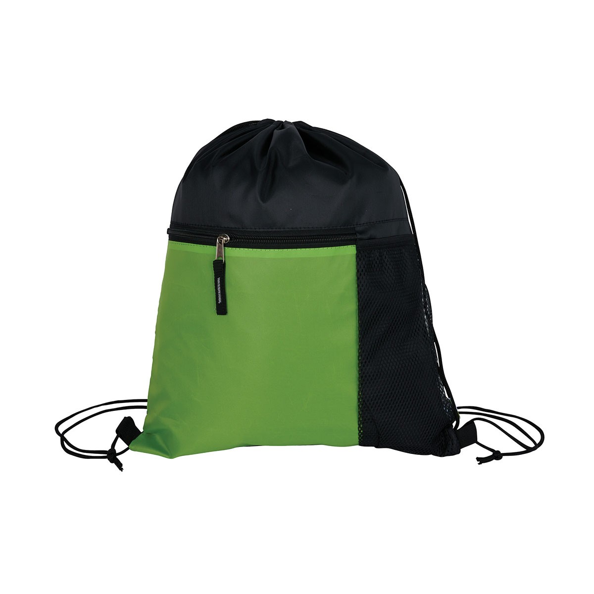 Picture of Manchester Recycled (RPET) Drawstring Bag With Zippered & Mesh Pockets