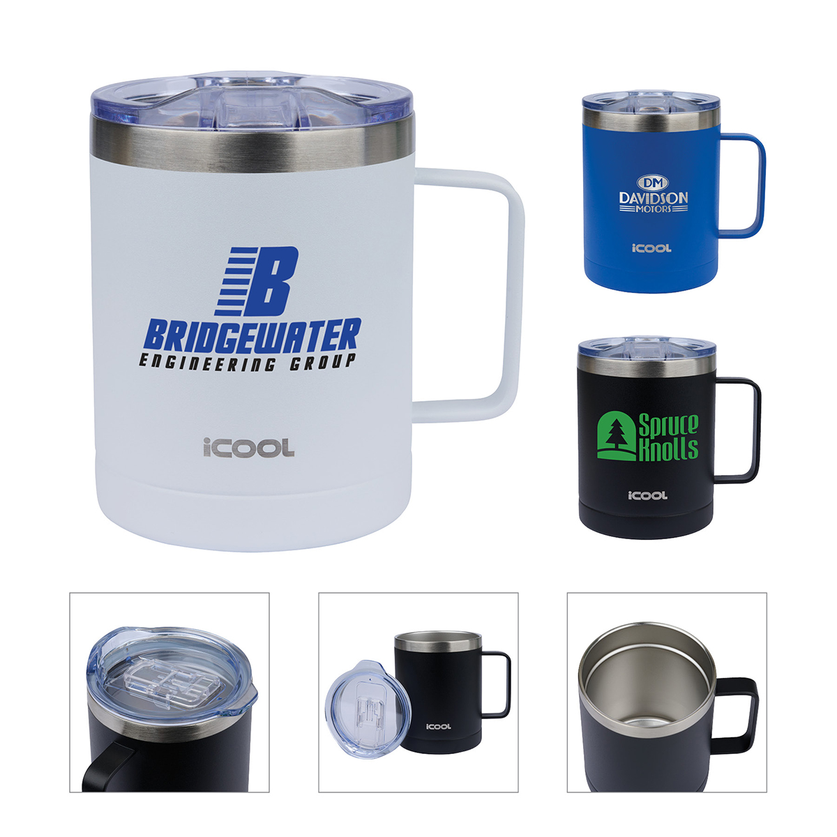 Picture of iCOOL Elbert 14 oz. Double Wall, Vacuum Mug w/ Copper Lining