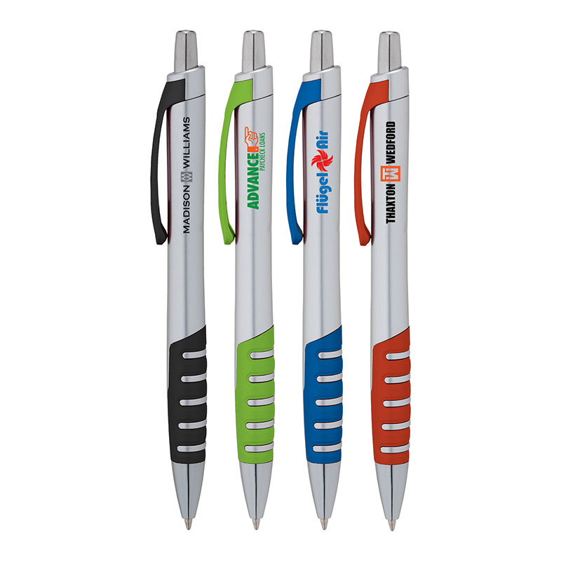 Picture of Apex Silver Plunge-Action Ballpoint Pen