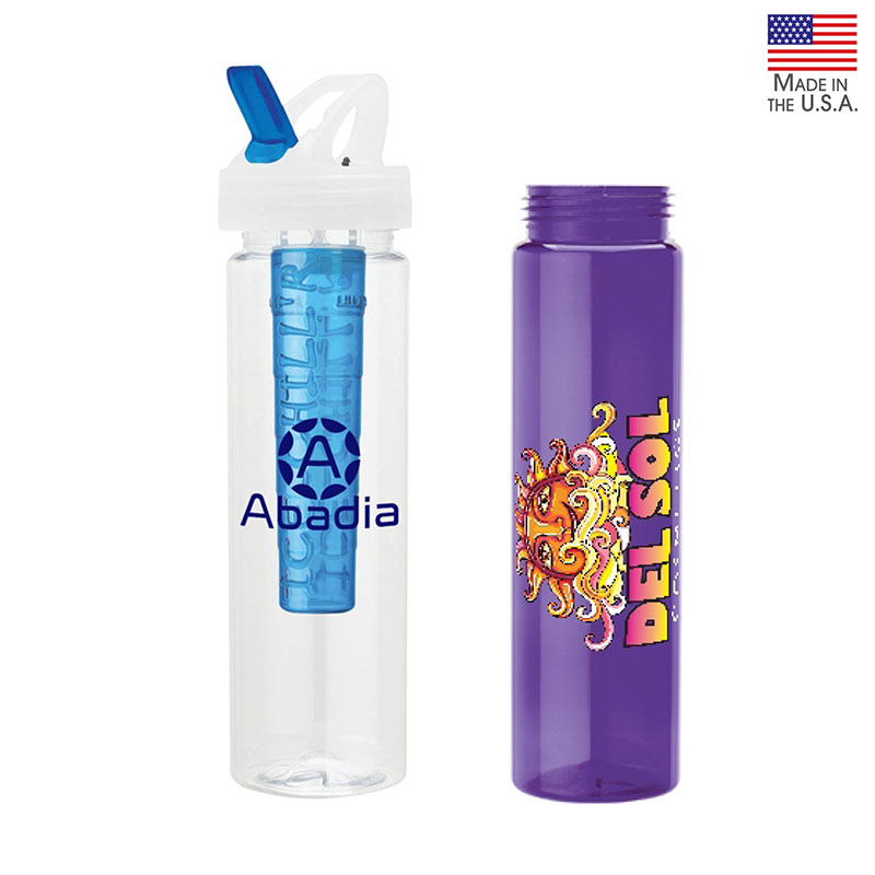 Picture of Laguna 32 oz. PET Bottle with Flip Spout & Ice Stick