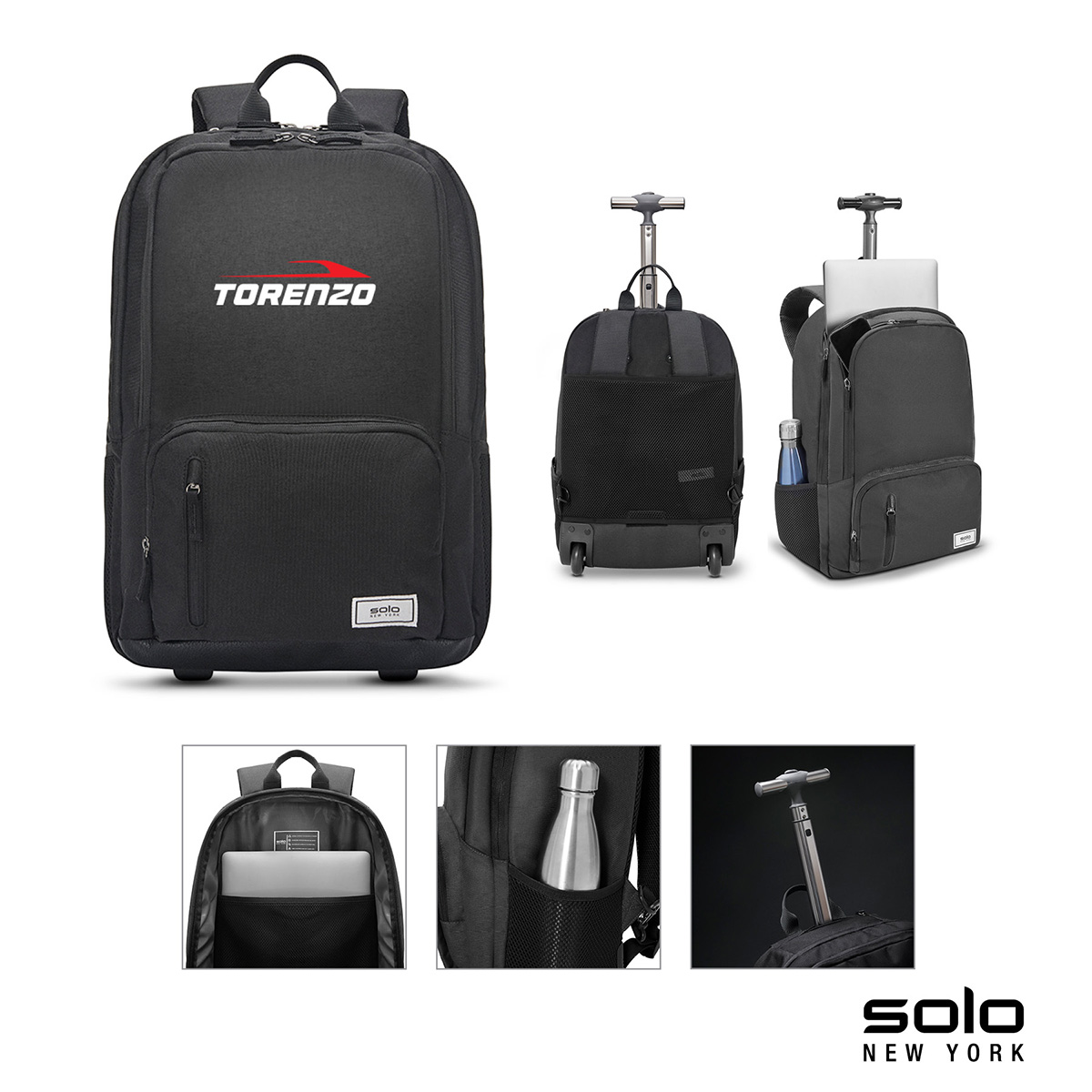 Picture of Solo New York Bleecker Recycled Rolling Backpack