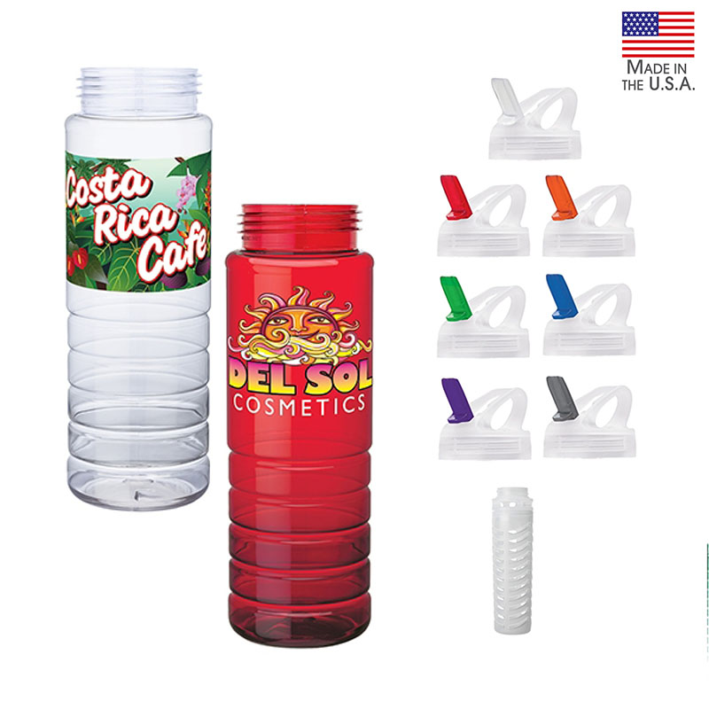 Picture of Malibu 26 oz. PET Bottle with Flip Spout & Infuser