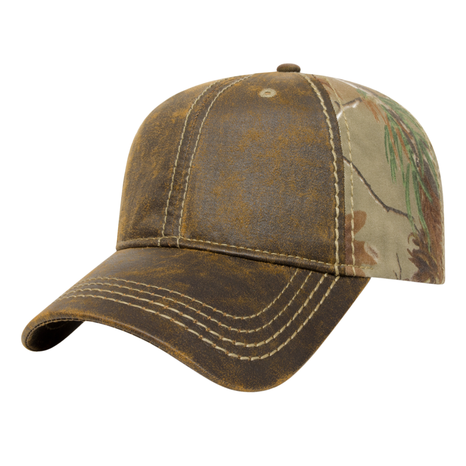 Picture of Faux Leathered Poly/Cotton Camo Cap