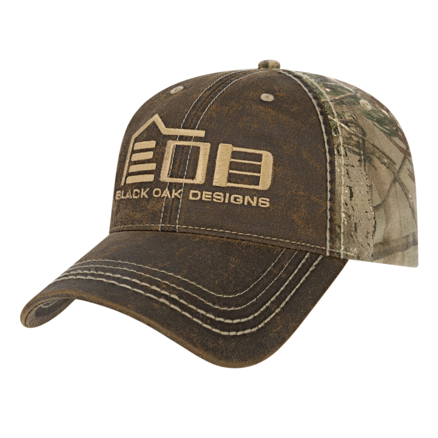 Picture of Faux Leathered Poly/Cotton Camo Cap