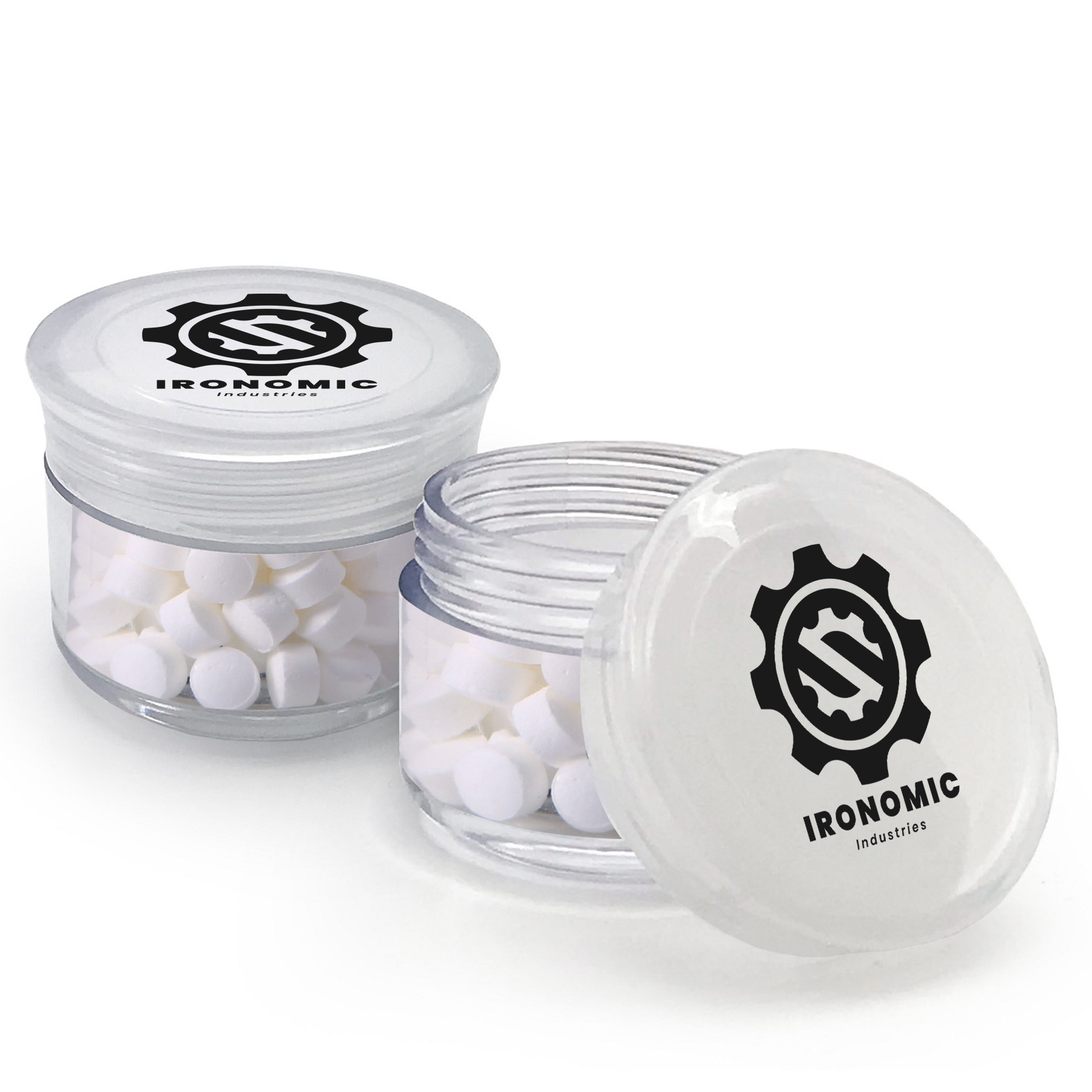 Picture of Round Plastic Mint Jar: Screw Top