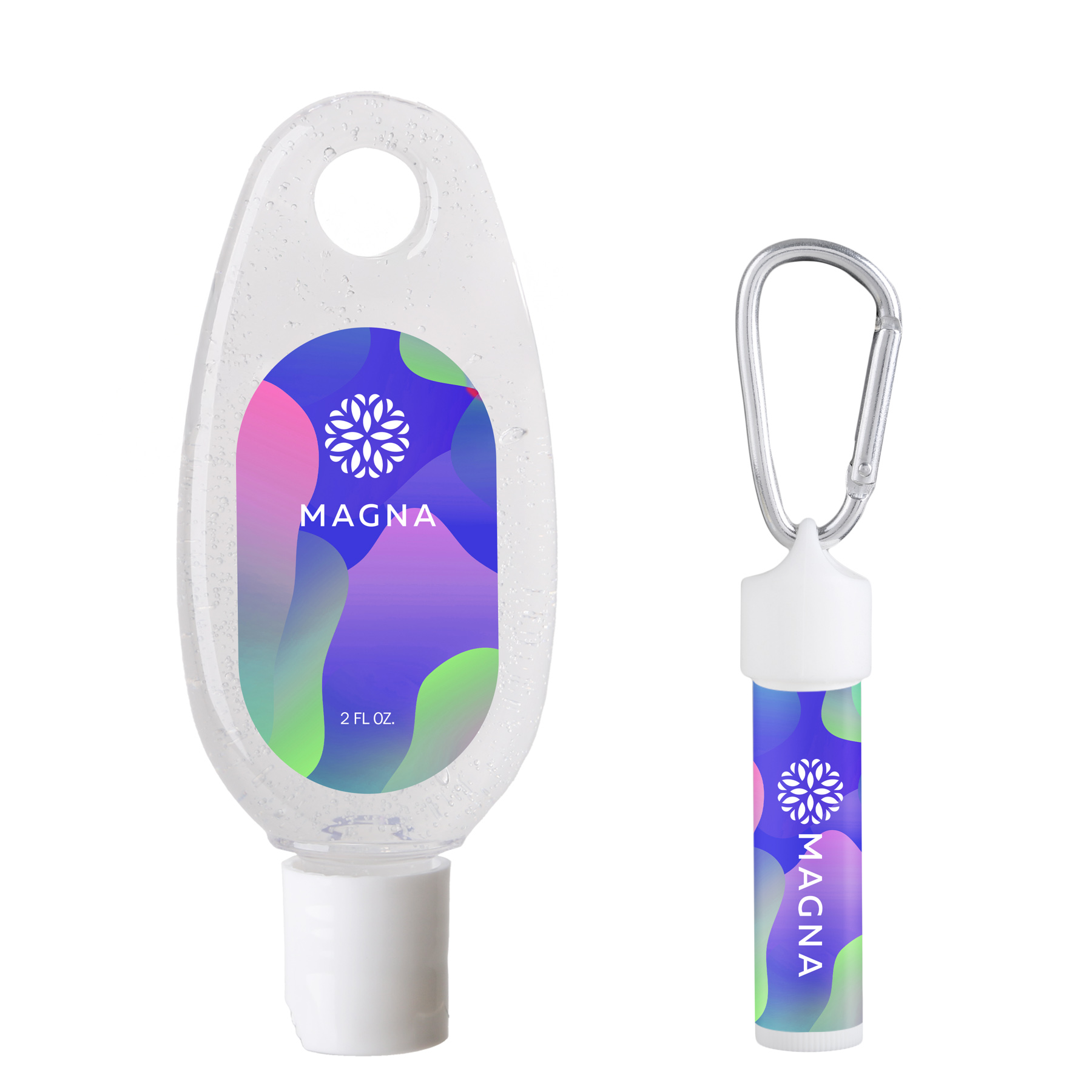 Picture of Hand Sanitizer & Lip Moisturizer With SPF15 Carabiner Kit