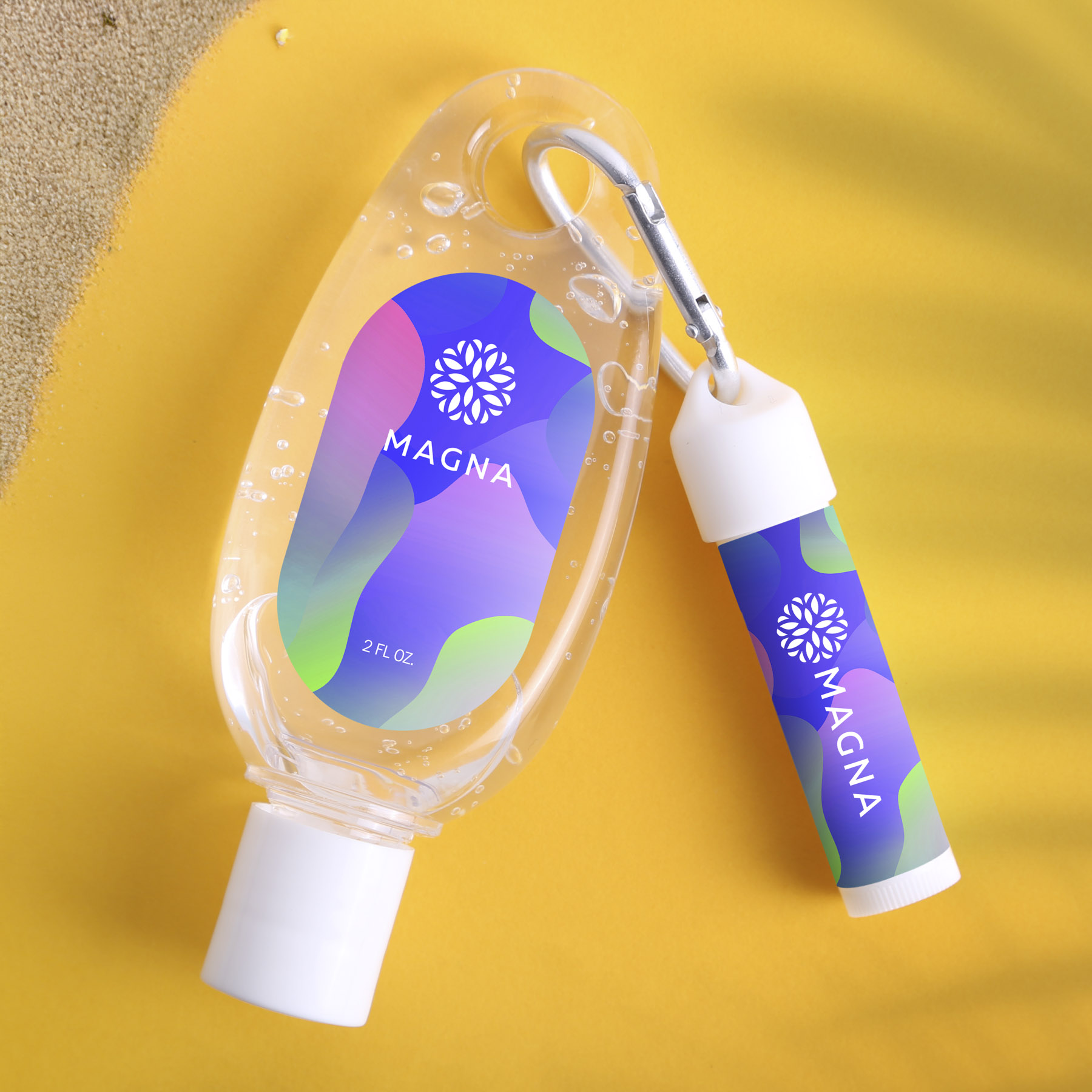 Picture of Hand Sanitizer & Lip Moisturizer With SPF15 Carabiner Kit