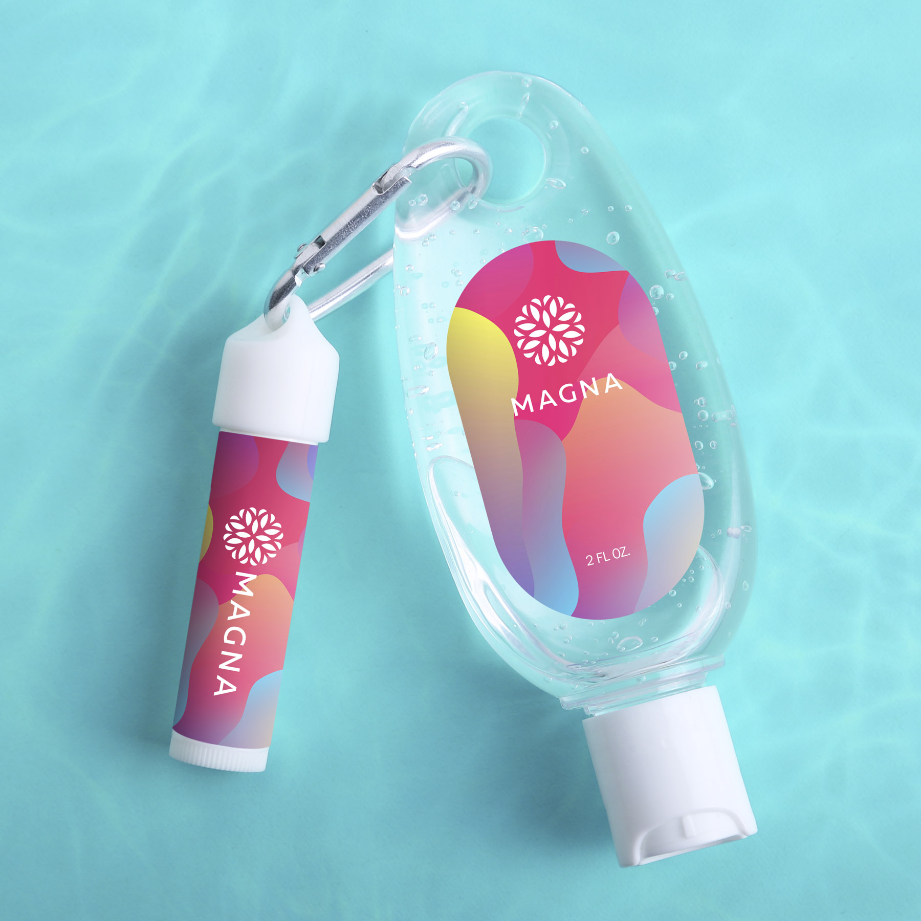Picture of Sanitizer & Lip Moisturizer Carabiner Kit