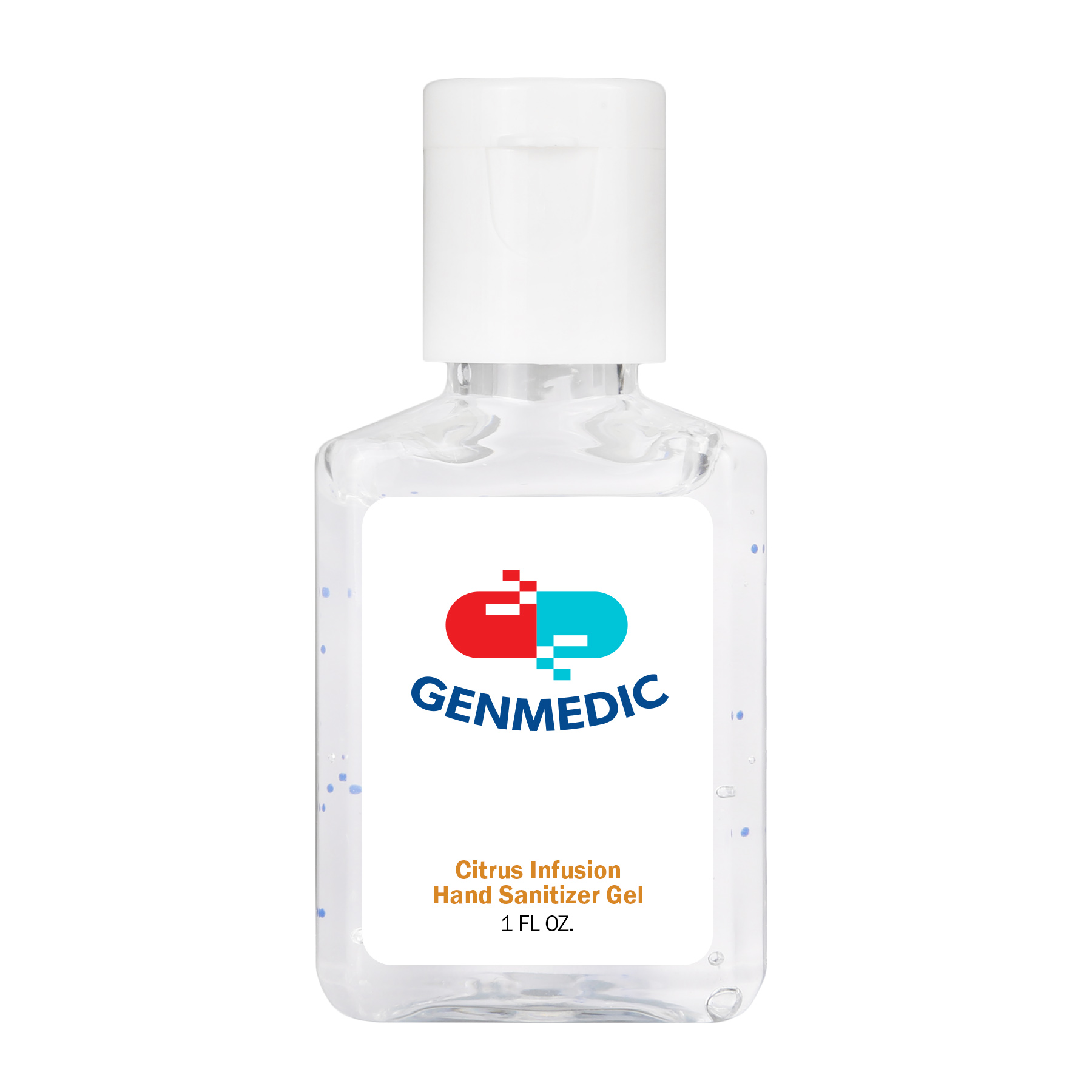 Picture of Hand Sanitizer Gel With Moisture Beads: 1 oz Rectangle Bottle