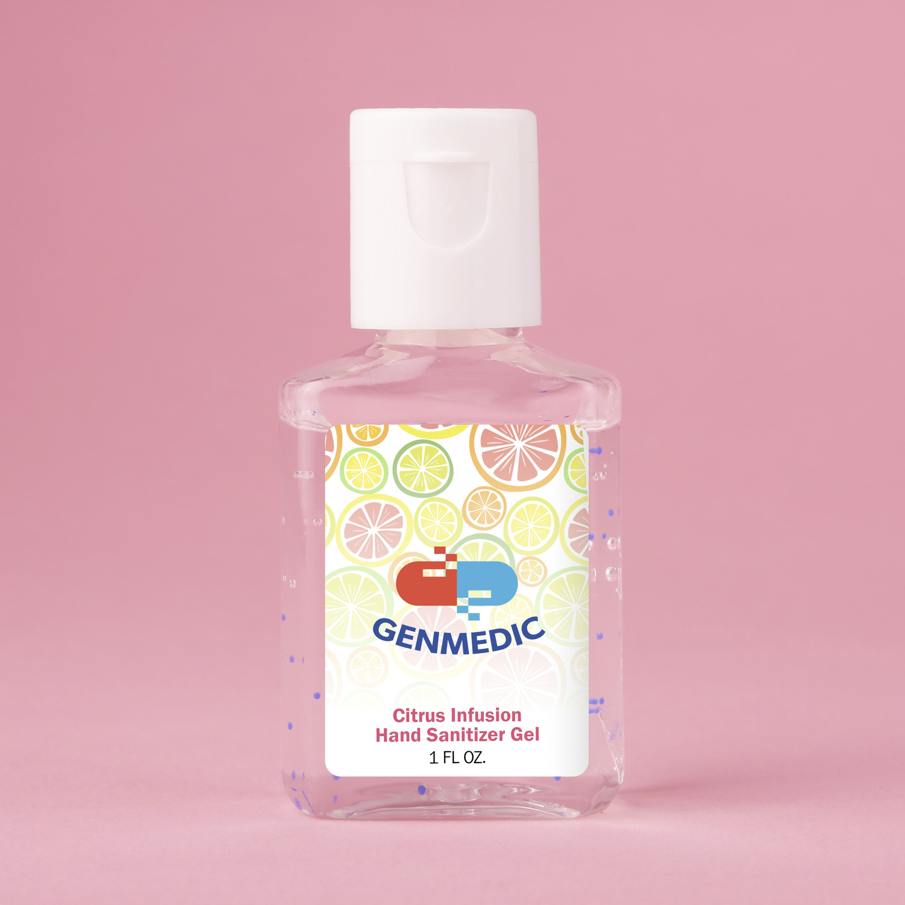 Picture of Hand Sanitizer Gel With Moisture Beads: 1 oz Rectangle Bottle