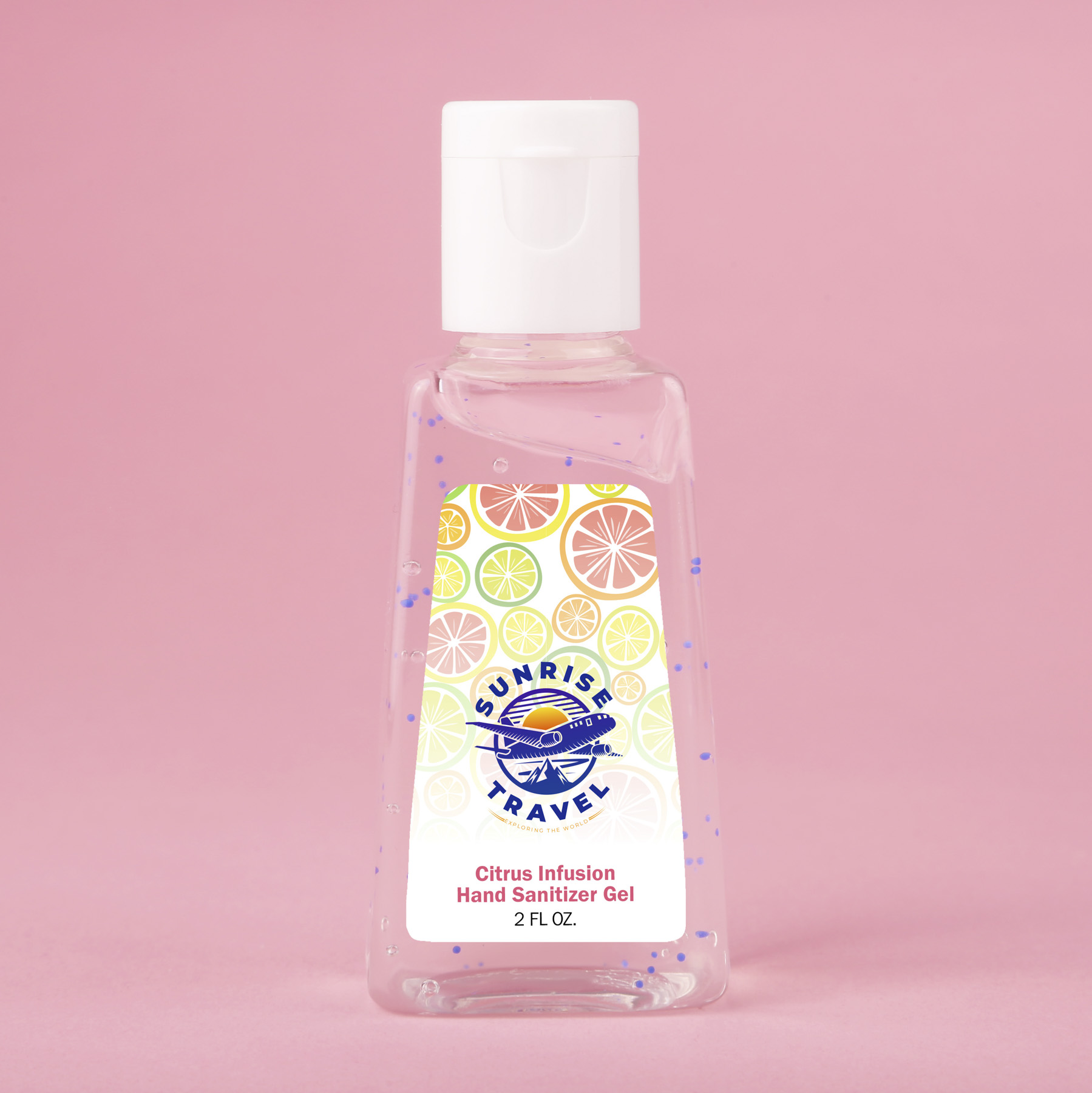 Picture of Hand Sanitizer Gel With Moisture Beads: 1 oz Triangle Bottle