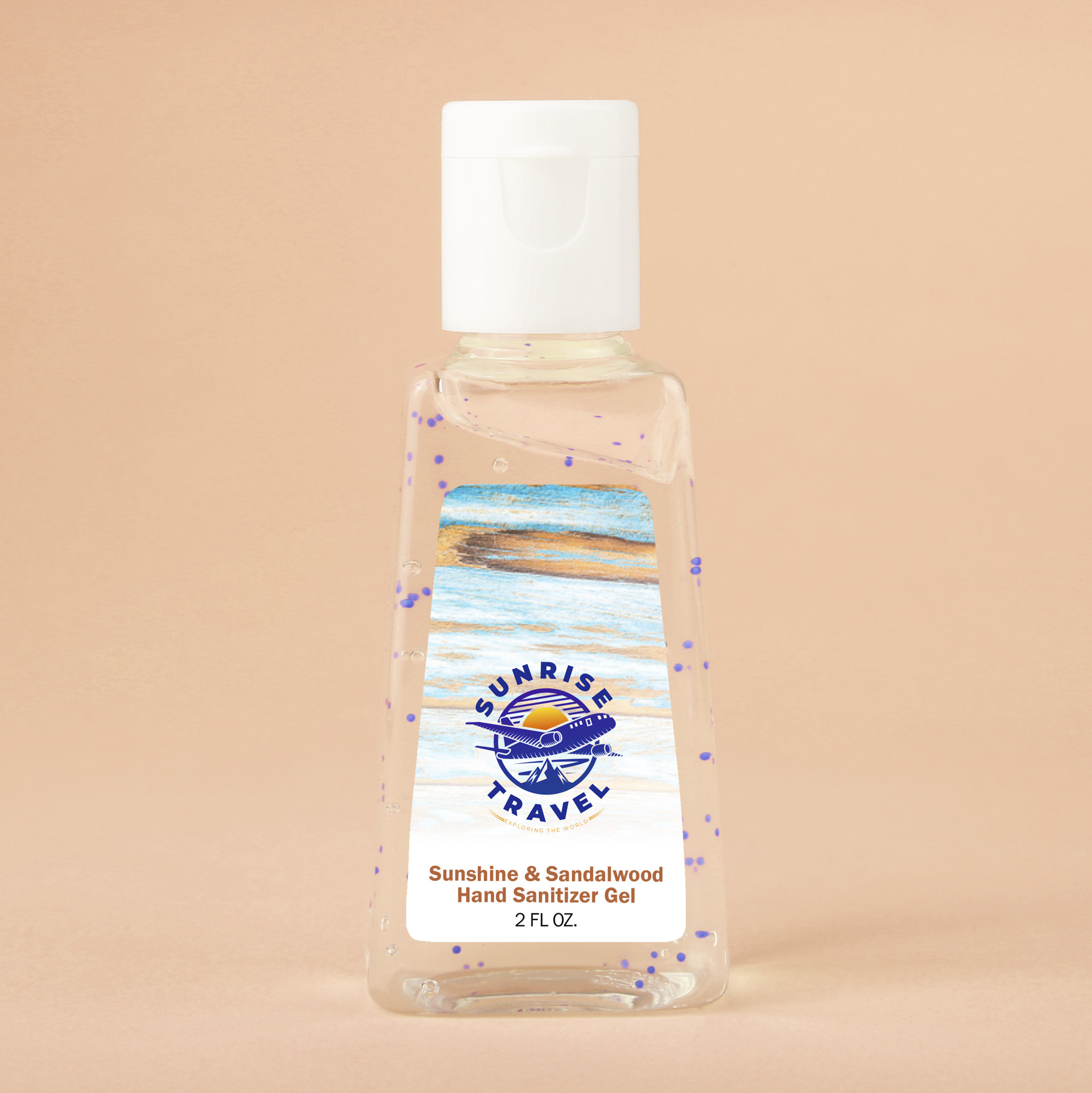Picture of Hand Sanitizer Gel With Moisture Beads: 1 oz Triangle Bottle