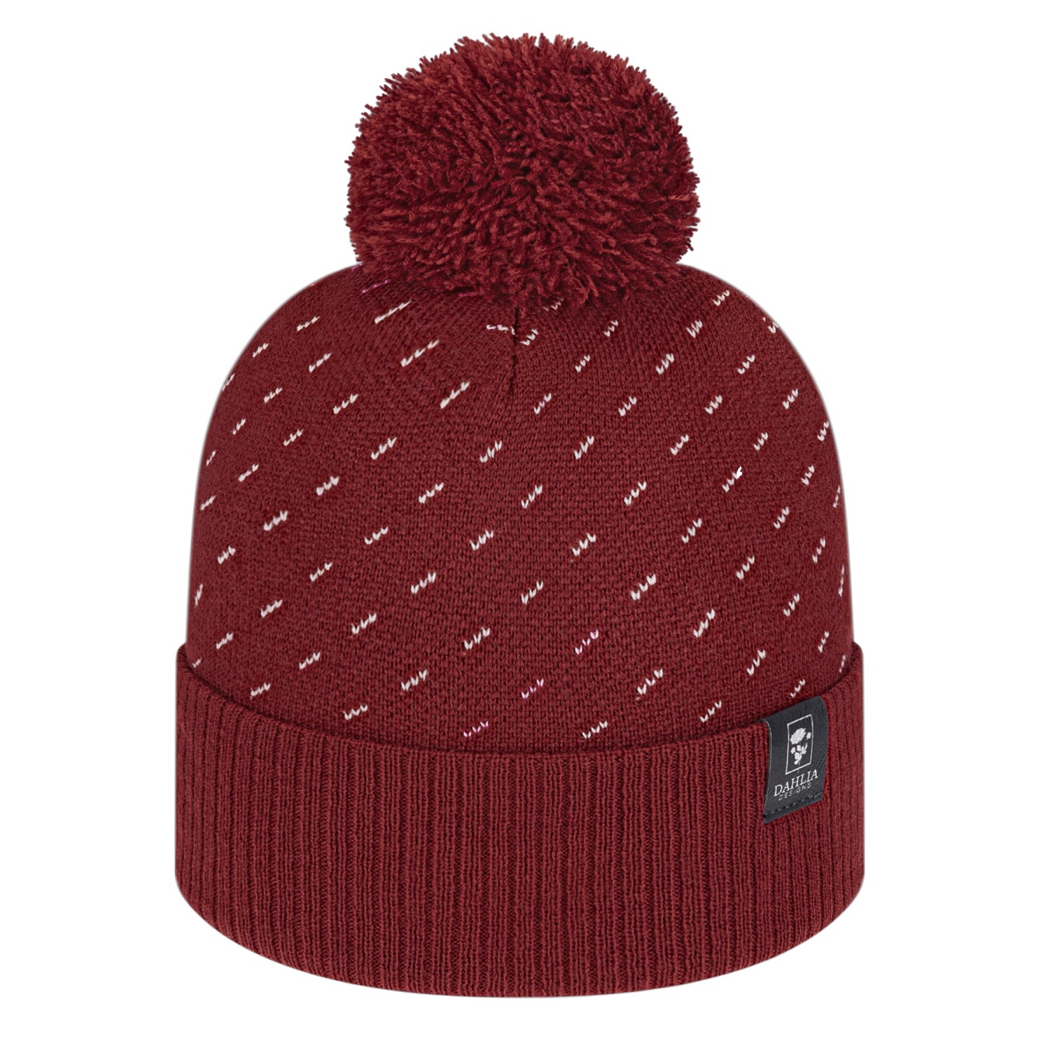 Picture of Diagonal Dash Knit Cap With Ribbed Cuff
