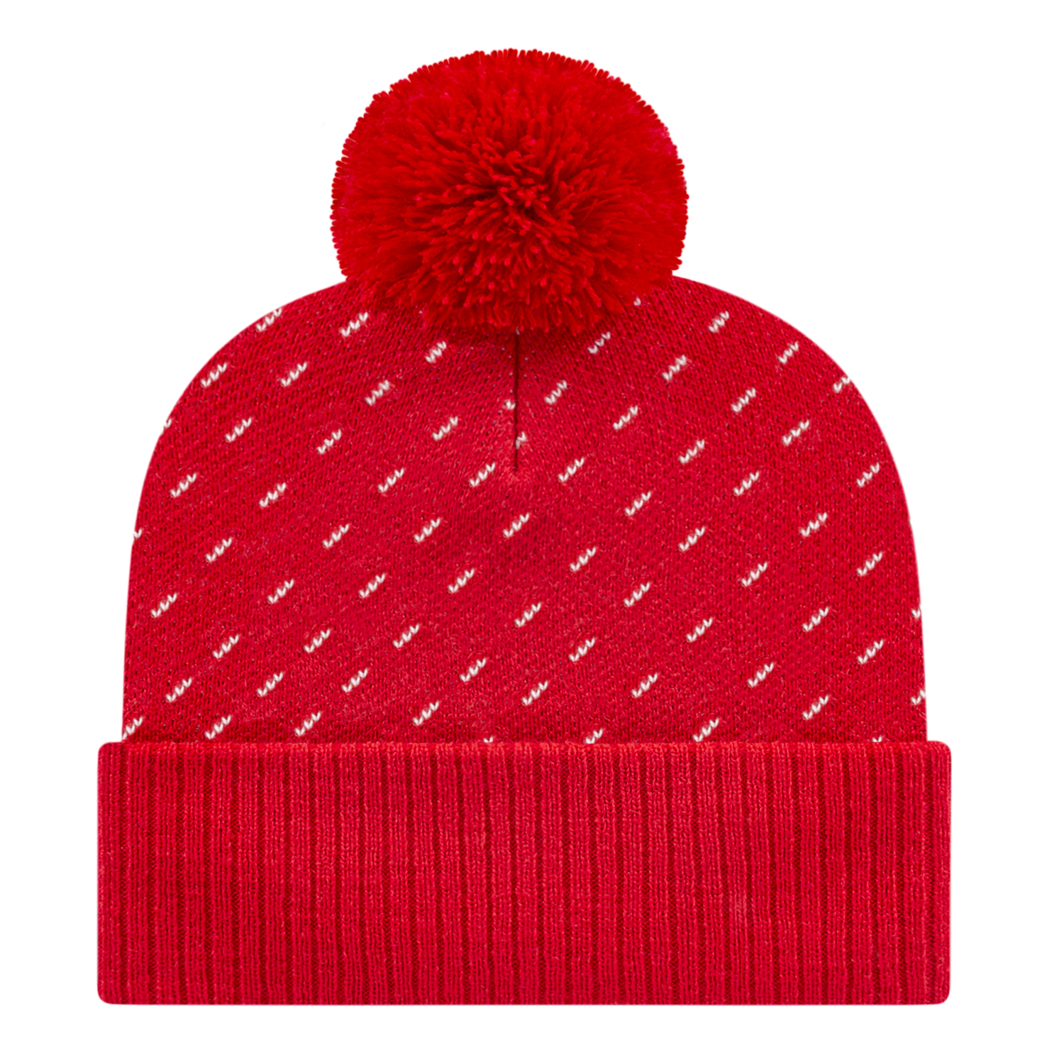 Picture of Diagonal Dash Knit Cap With Ribbed Cuff