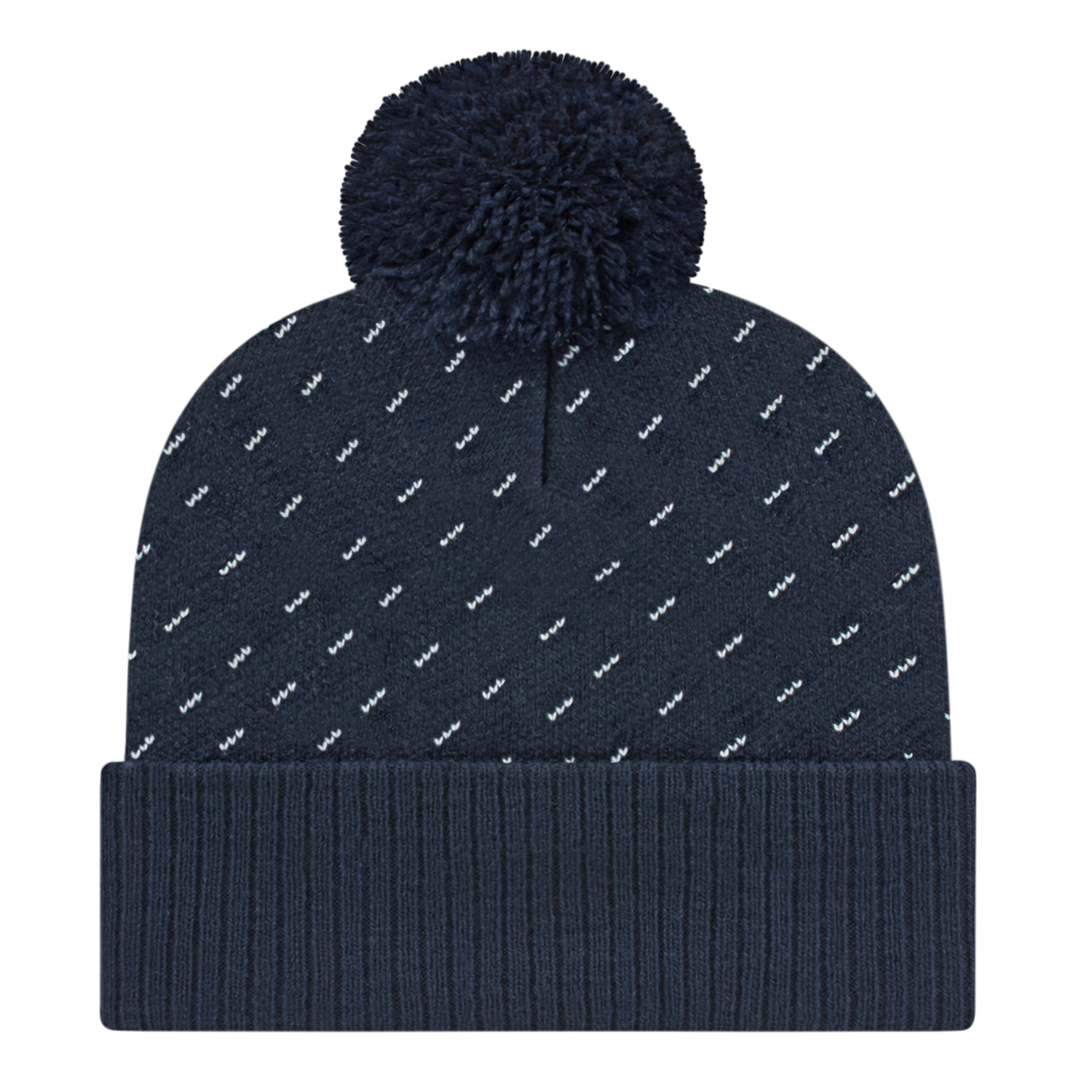 Picture of Diagonal Dash Knit Cap With Ribbed Cuff