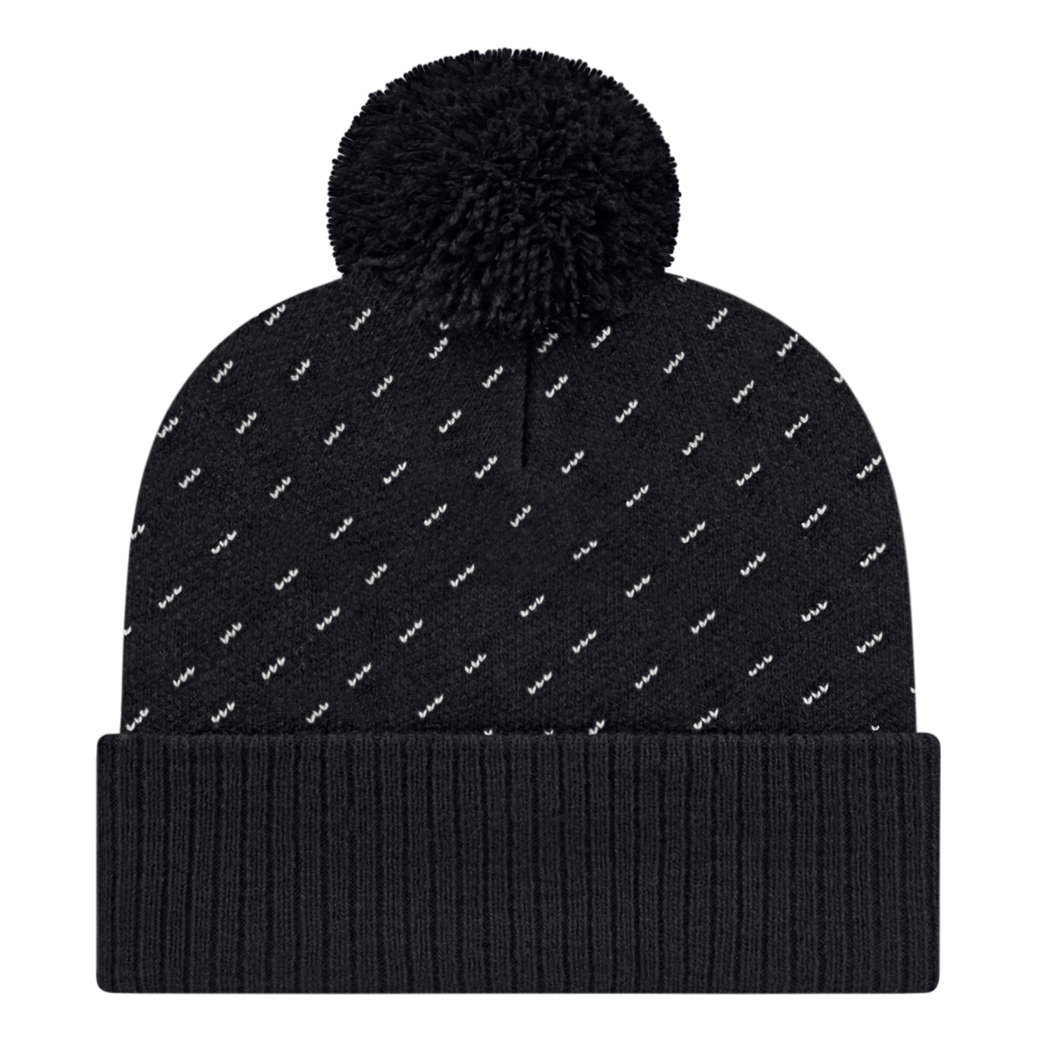 Picture of Diagonal Dash Knit Cap With Ribbed Cuff