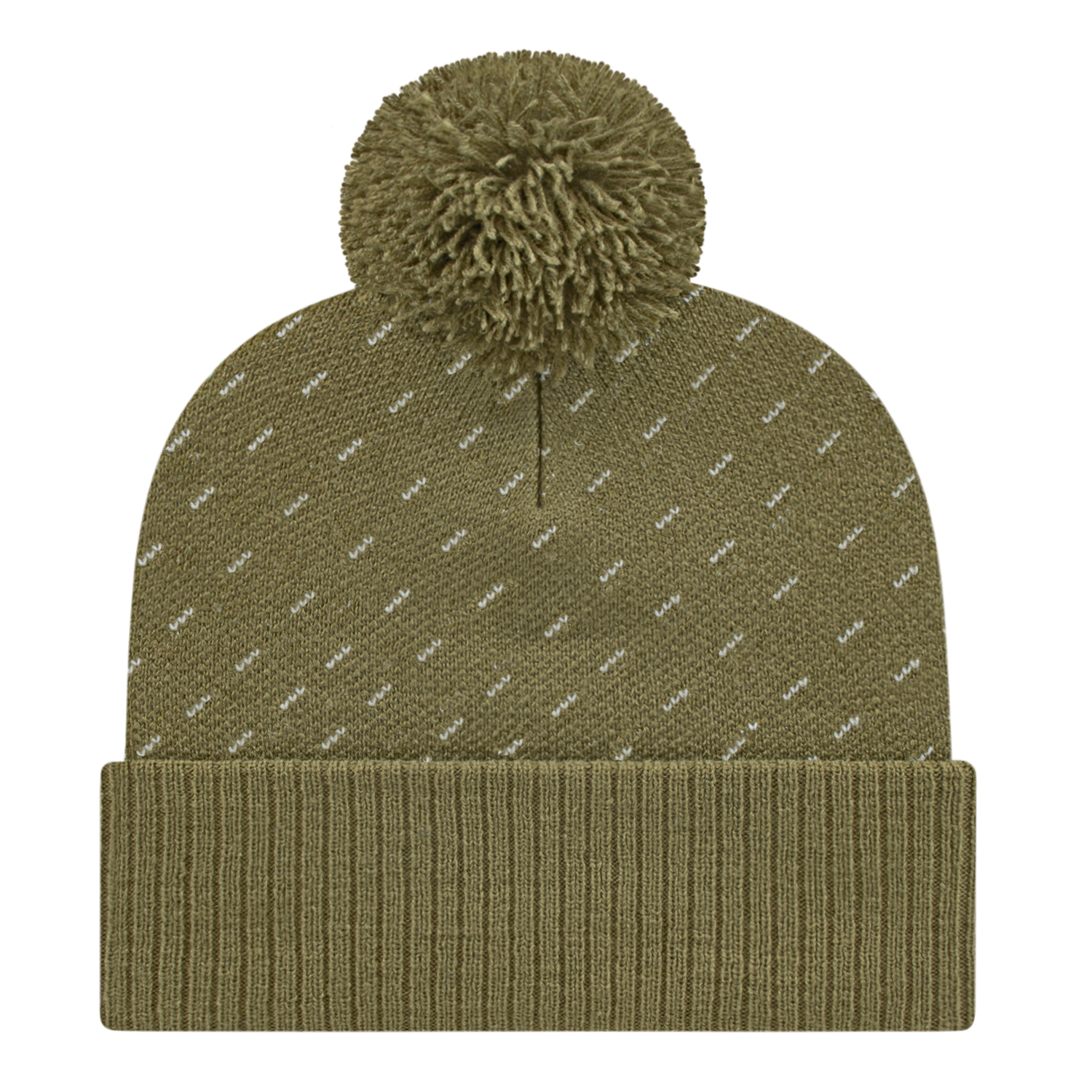Picture of Diagonal Dash Knit Cap With Ribbed Cuff