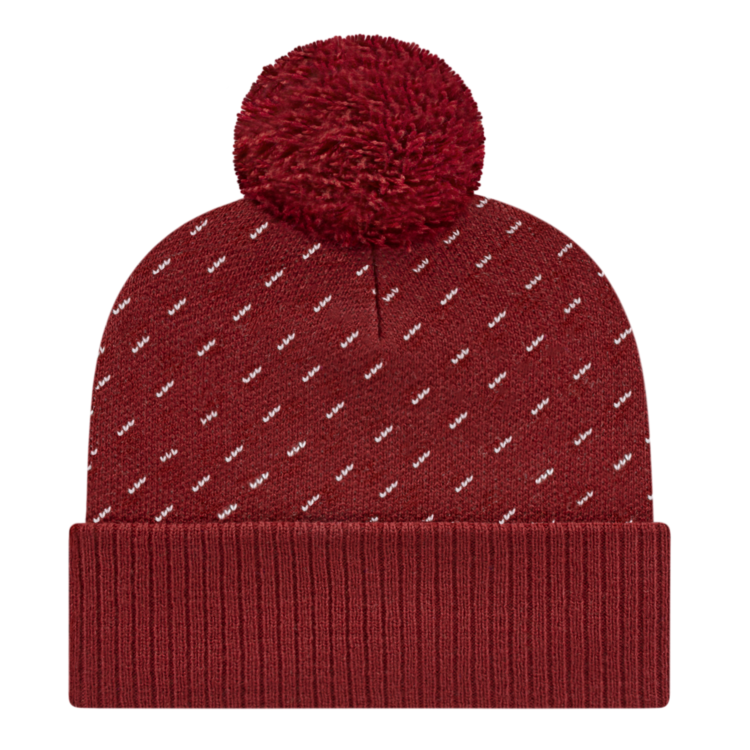 Picture of Diagonal Dash Knit Cap With Ribbed Cuff