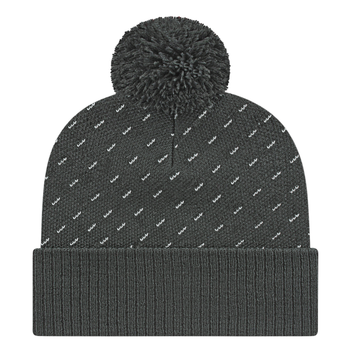 Picture of Diagonal Dash Knit Cap With Ribbed Cuff