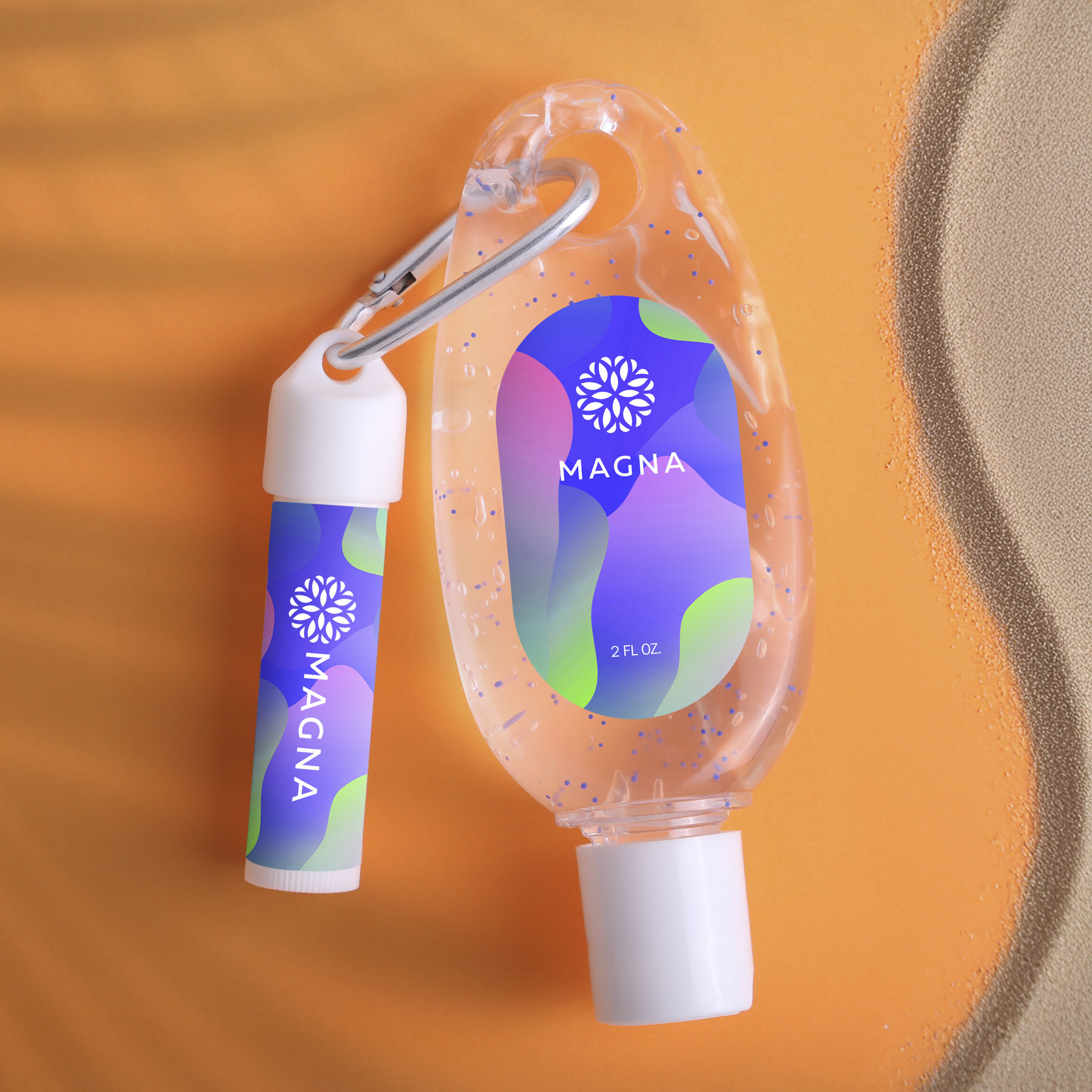Picture of Moisturizing Sanitizer & Lip Moisturizer SPF15 Carabiner Kit