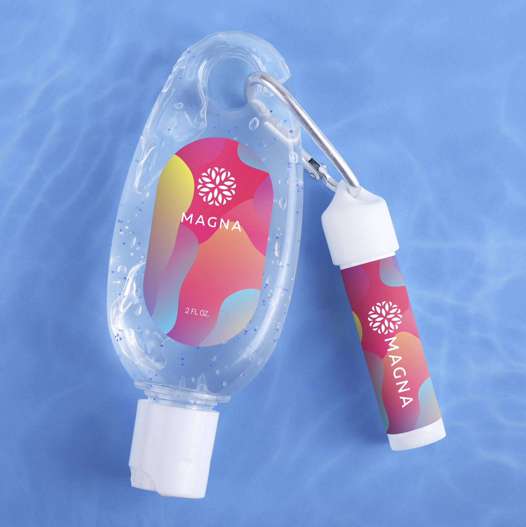 Picture of Moisturizing Hand Sanitizer & Lip Moisturizer Carabiner Kit