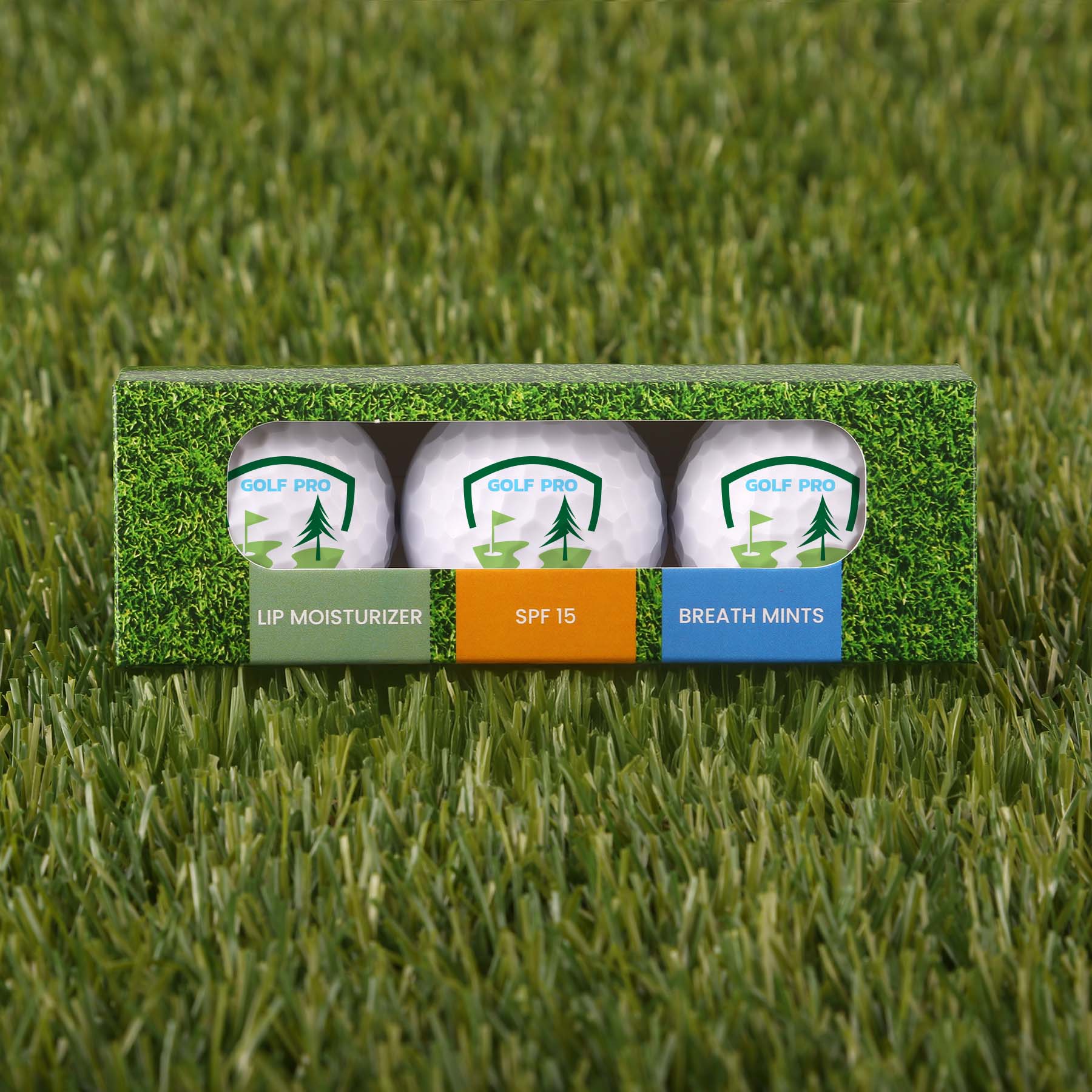 Picture of 3 Pack Golf Ball Lip Moisturizer, Mints & SPF15 Lip Moisturizer