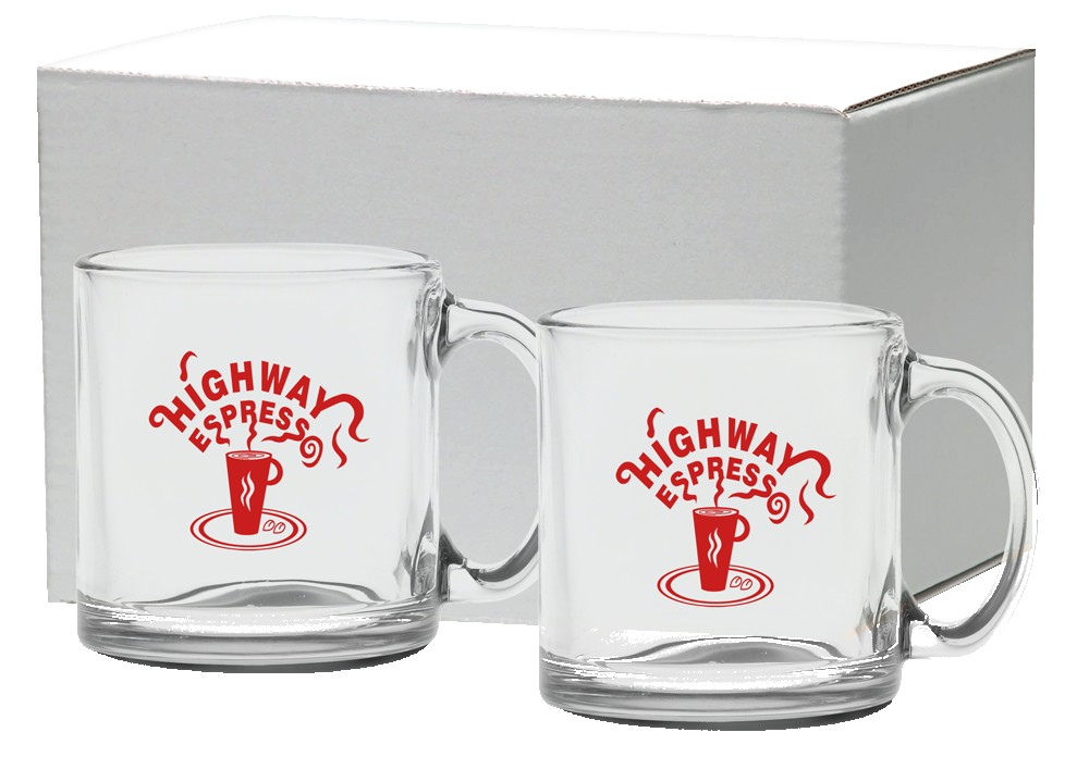 Picture of 13 Oz. Clear Glass Coffee Mug Gift Set