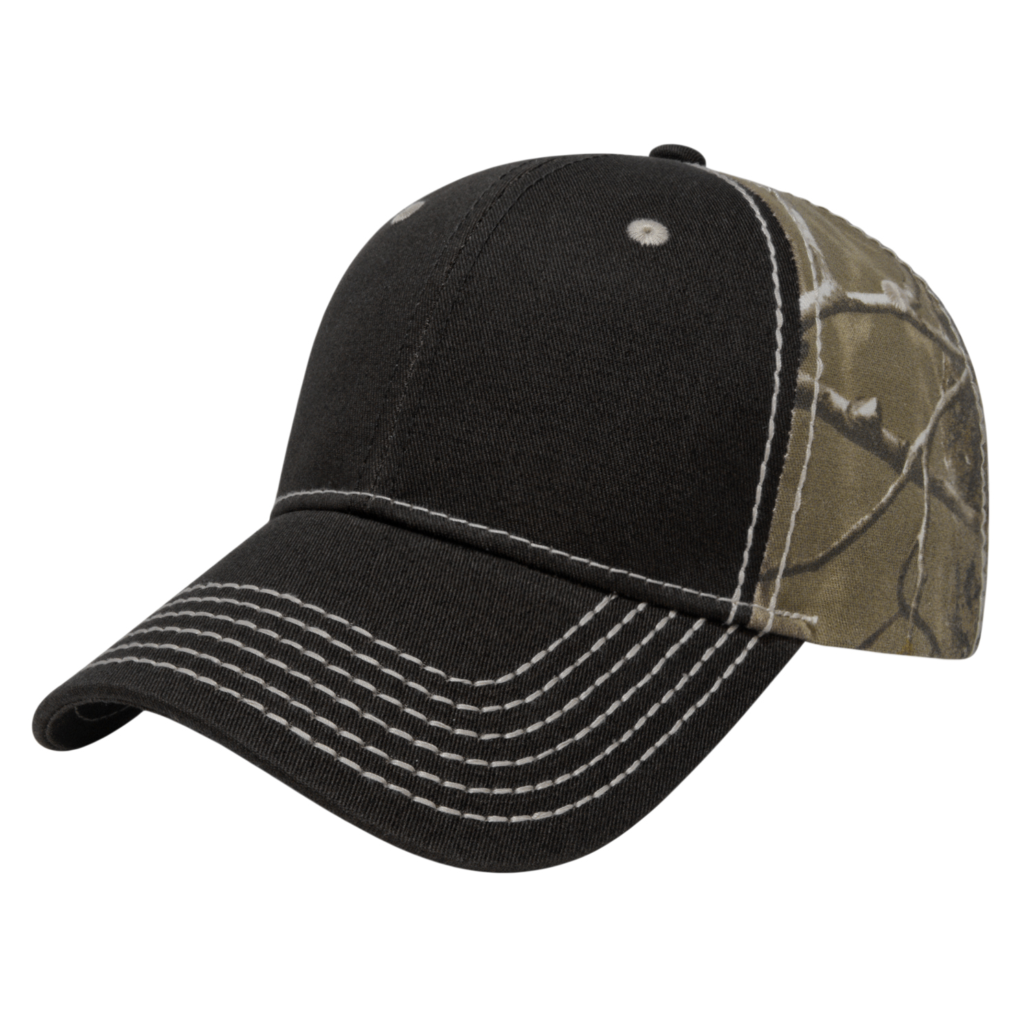 Picture of Heavy Contrast Stitching Chino & Camo Cap