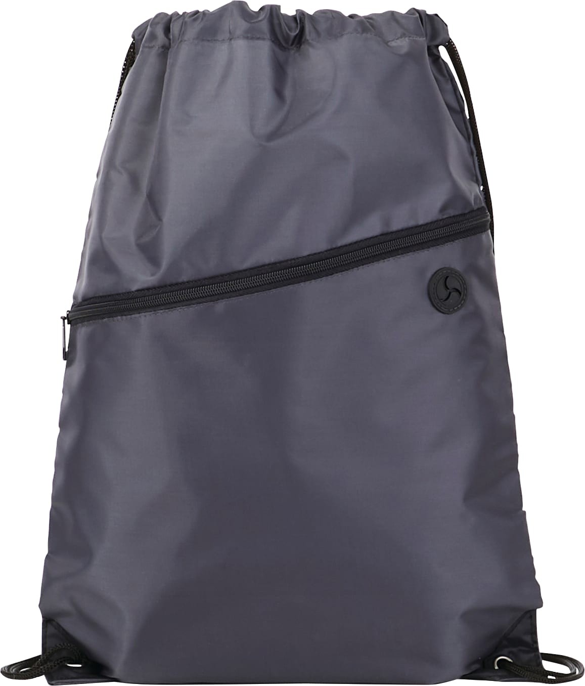 Picture of Robin Drawstring Polyester Bag with Front Zipper Pocket
