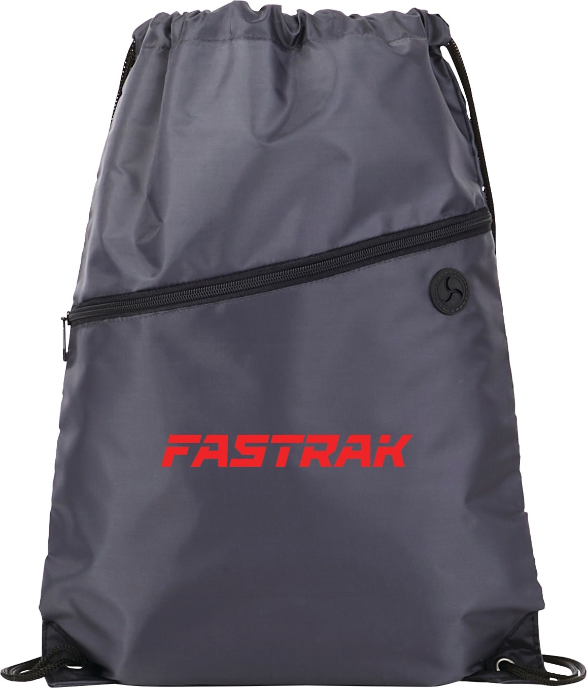 Picture of Robin Drawstring Polyester Bag with Front Zipper Pocket