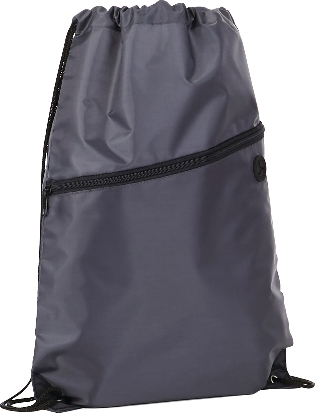 Picture of Robin Drawstring Polyester Bag with Front Zipper Pocket