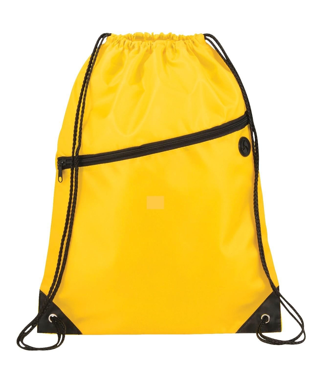 Picture of Robin Drawstring Polyester Bag with Front Zipper Pocket