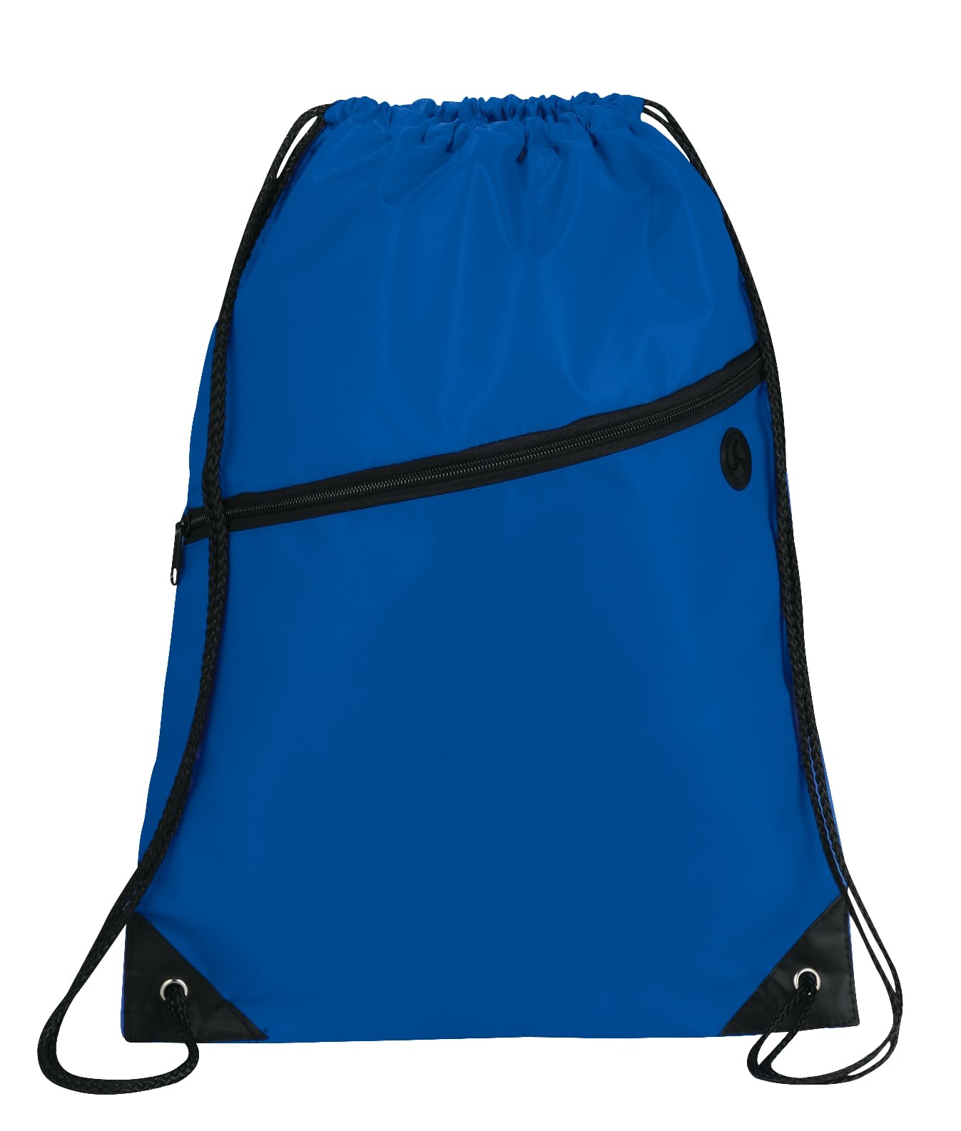 Picture of Robin Drawstring Polyester Bag with Front Zipper Pocket