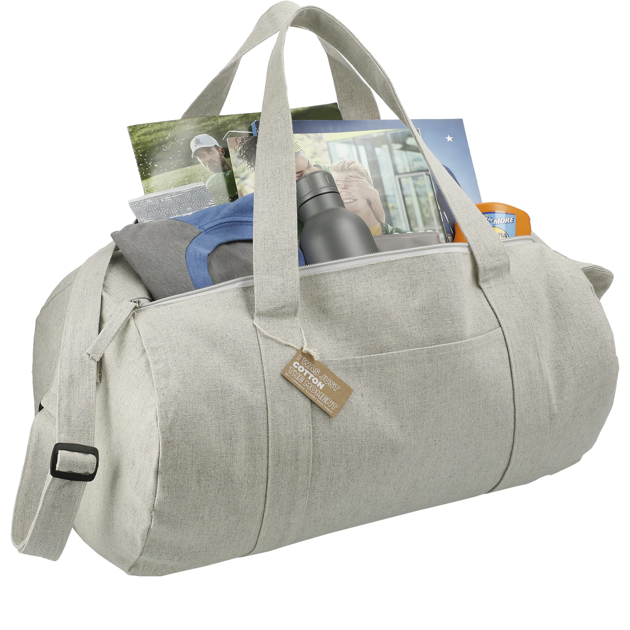 Picture of Repose 10oz Recycled Cotton Barrel Duffle Bag