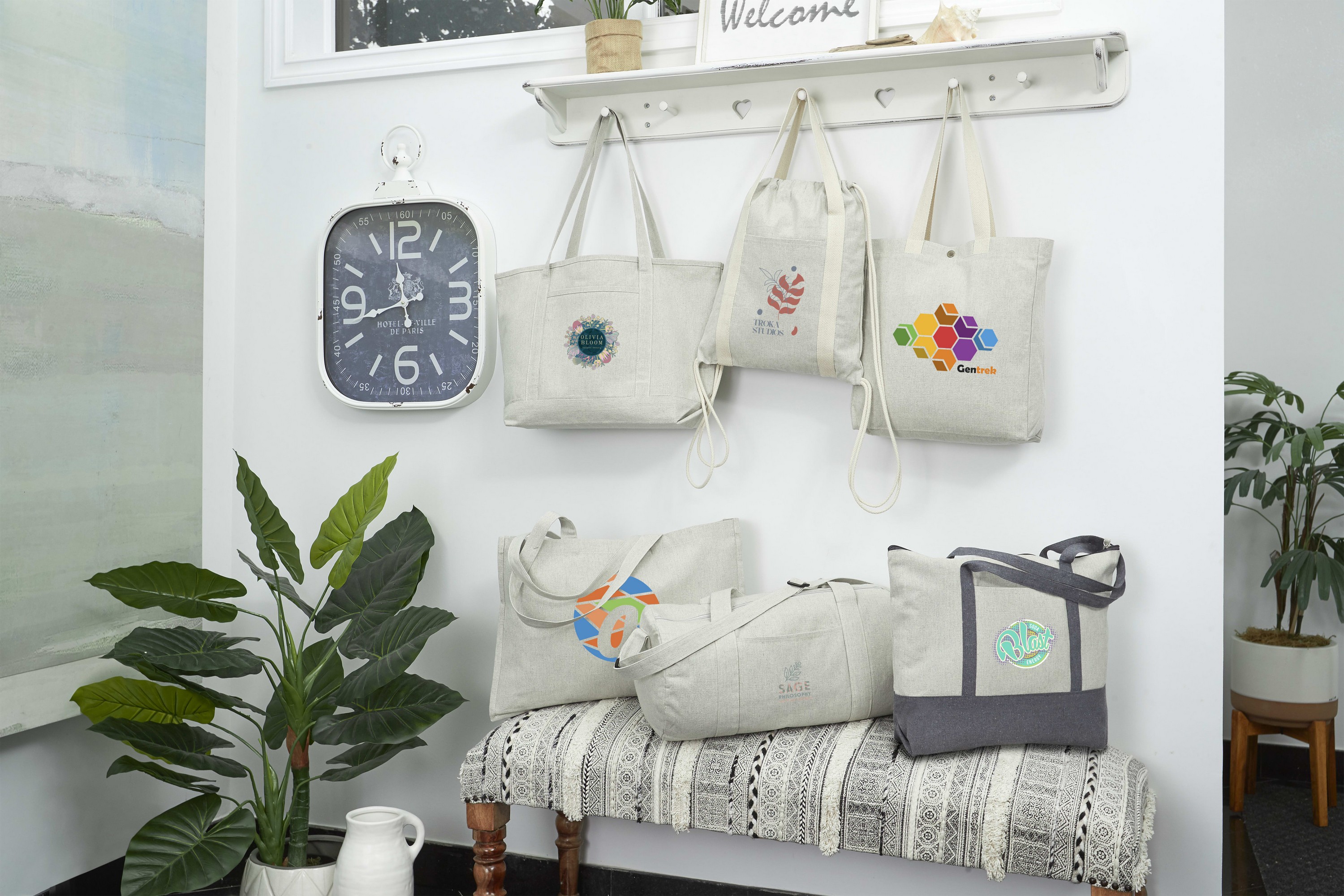 Picture of Repose 10oz Recycled Cotton Barrel Duffle Bag
