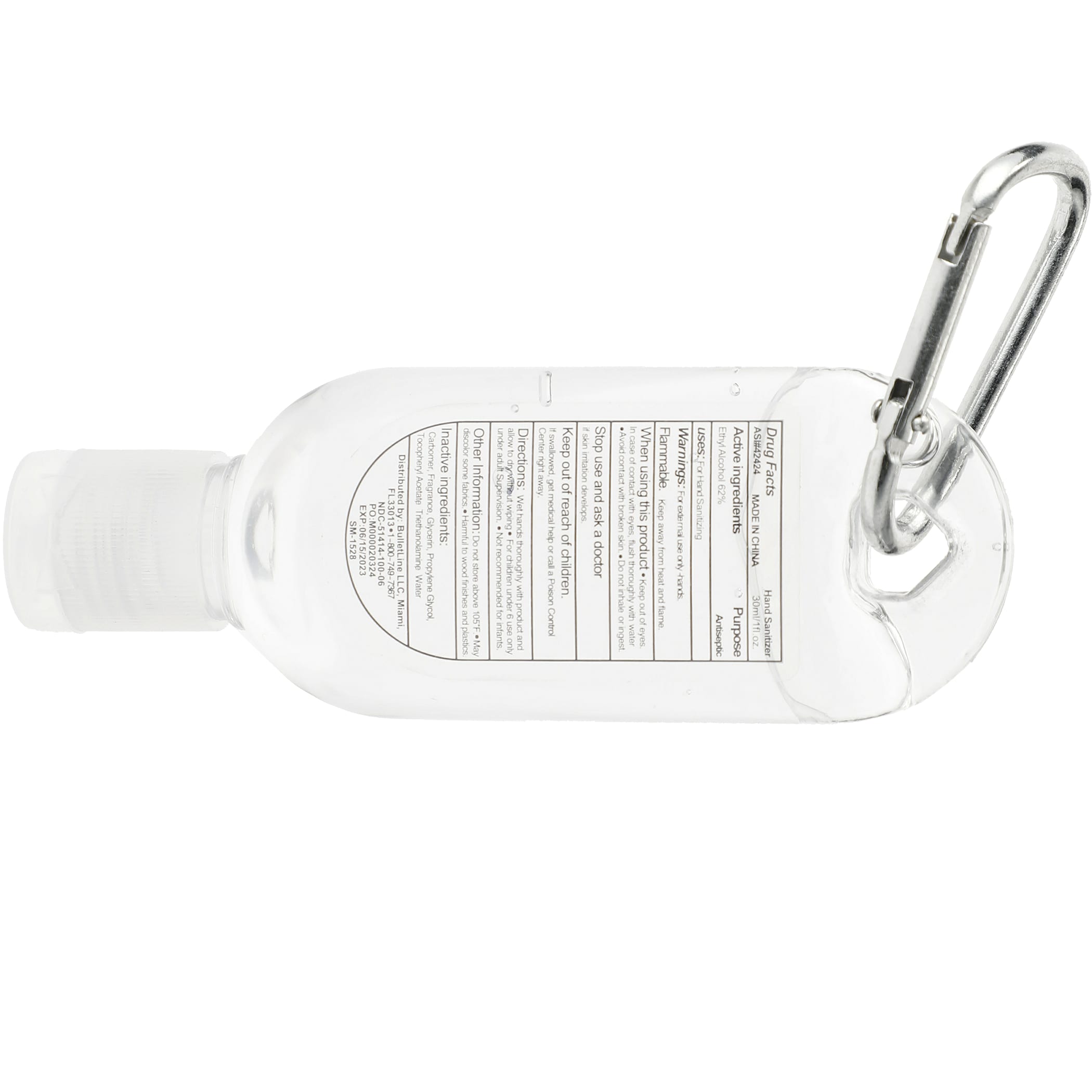 Picture of Clip-N-Go 1oz Hand Sanitizer with Mini Carabiner