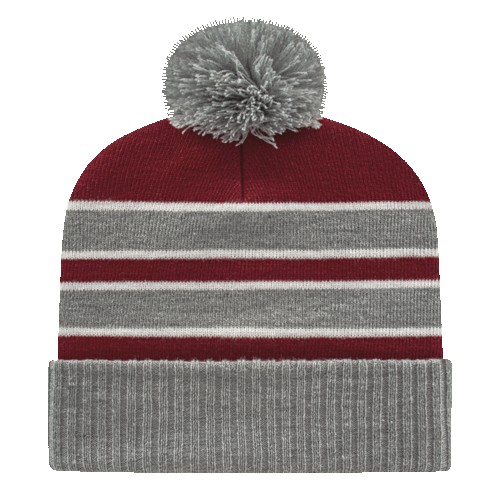 Picture of Double Stripe Knit Cap With Ribbed Cuff