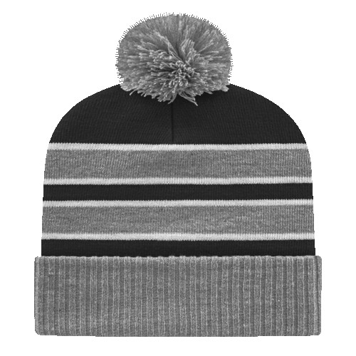 Picture of Double Stripe Knit Cap With Ribbed Cuff