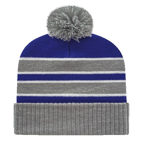 Picture of Double Stripe Knit Cap With Ribbed Cuff