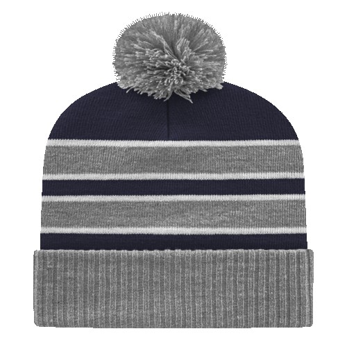 Picture of Double Stripe Knit Cap With Ribbed Cuff