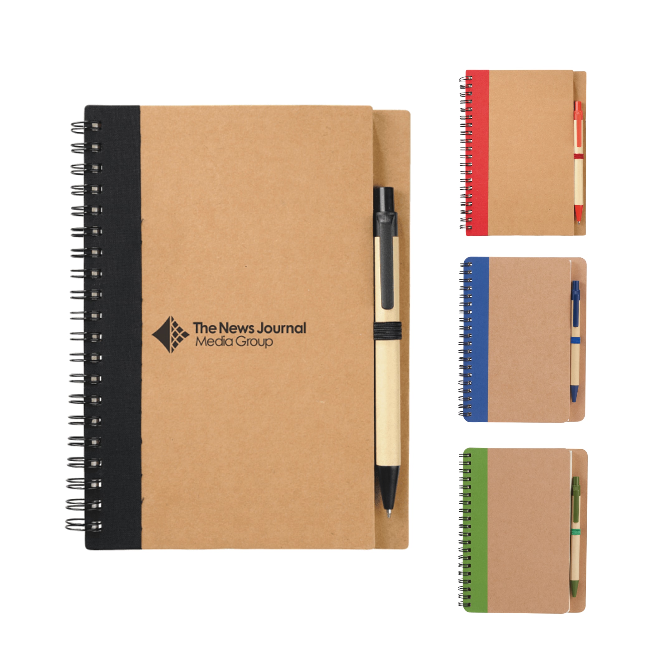 Picture of 5'' x 7'' FSC® Mix Eco-Friendly Spiral Notebook with Pen