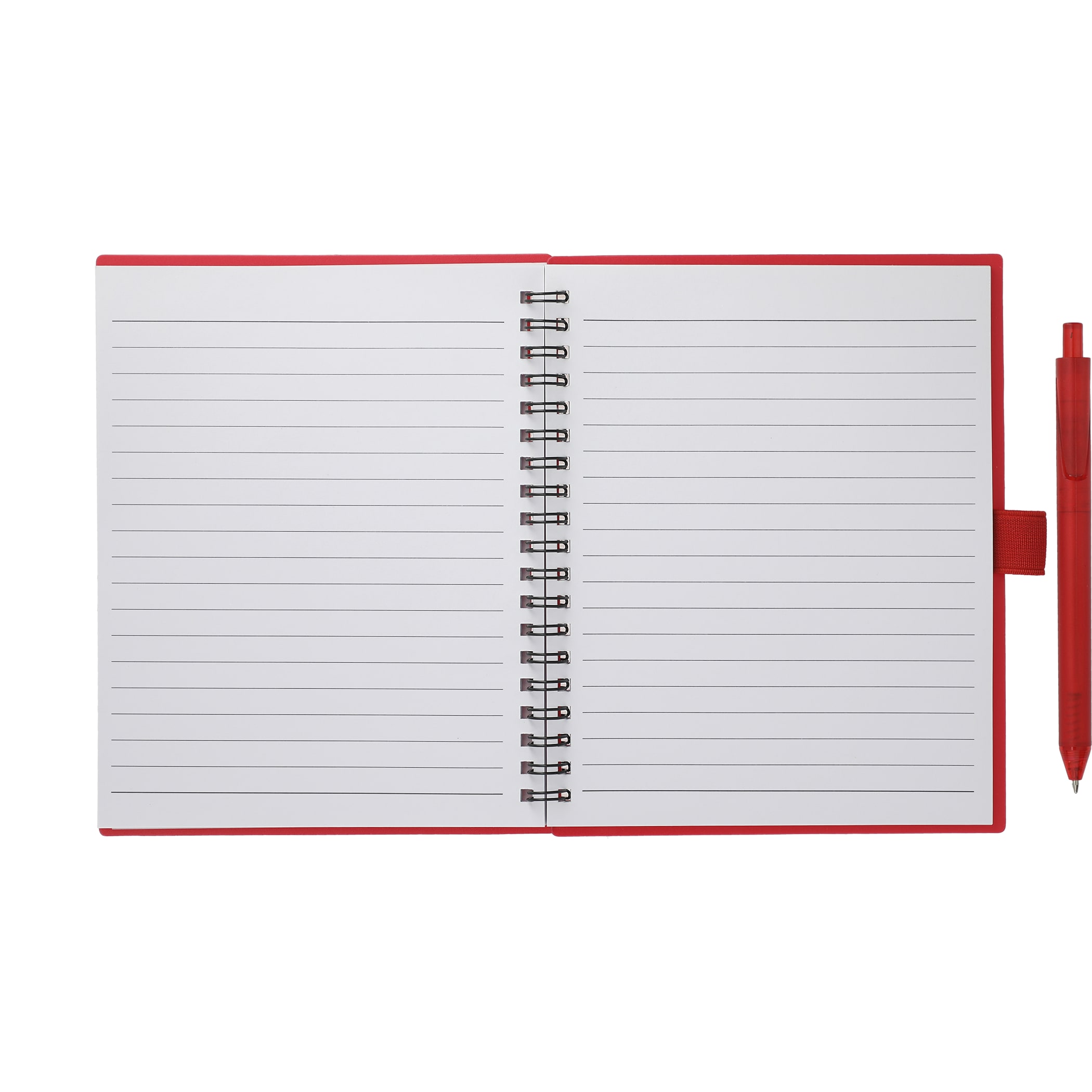 Picture of 5.5'' x 7'' FSC® Recycled Spiral Notebook w/ rPET Pen
