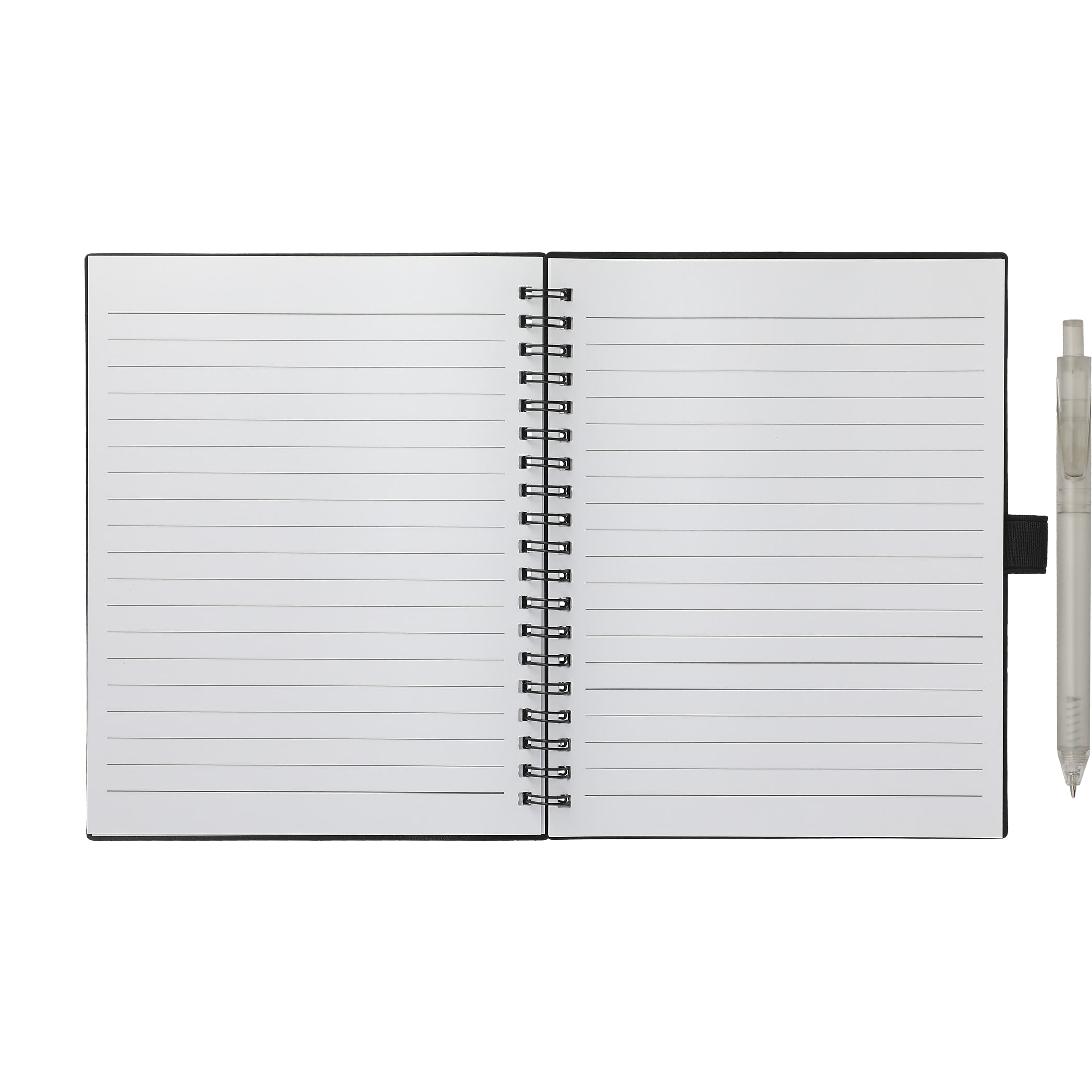 Picture of 5.5'' x 7'' FSC® Recycled Spiral Notebook w/ rPET Pen
