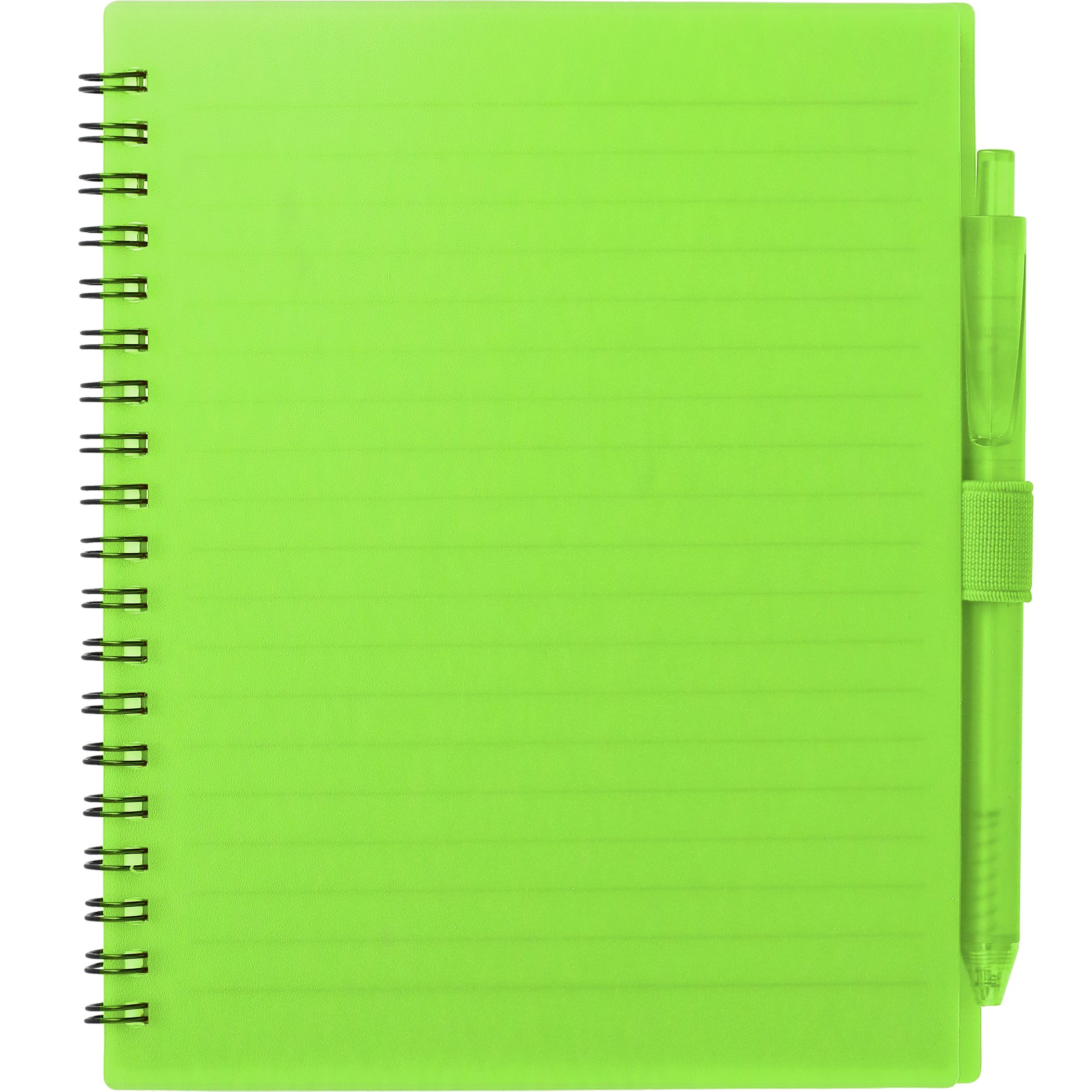 Picture of 5.5'' x 7'' FSC® Recycled Spiral Notebook w/ rPET Pen