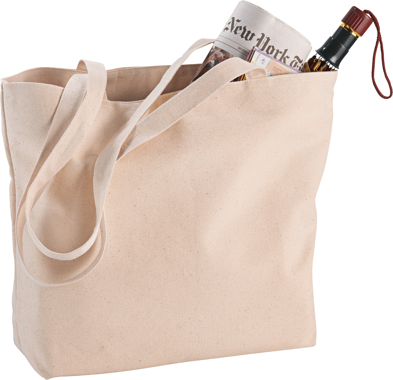 Picture of Zippered 10oz Cotton Canvas Shopper Tote