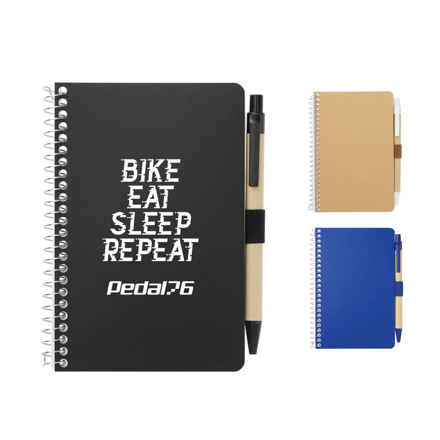 Picture of 4'' x 6'' FSC® Mix Pocket Spiral Notebook with Pen