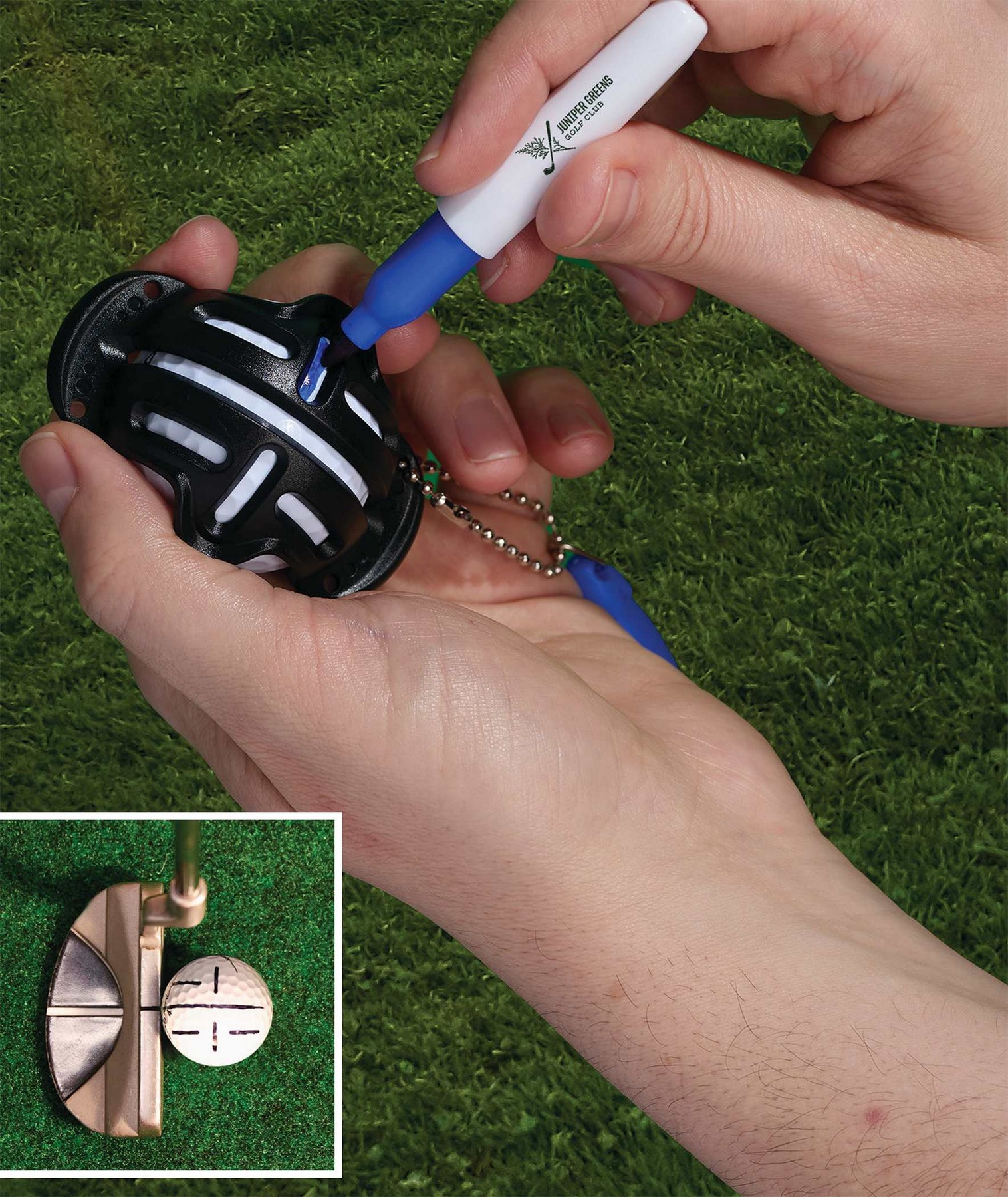 Picture of Golf Ball Stencil with Marker